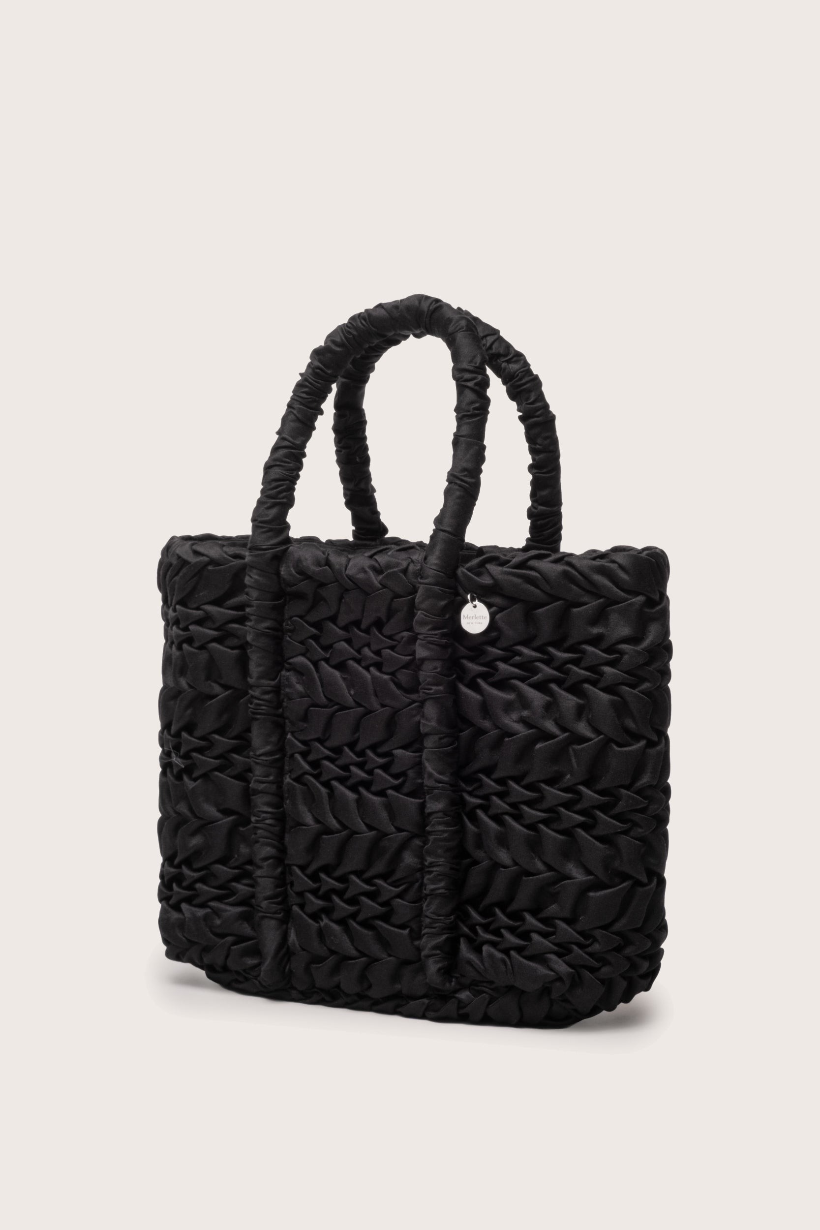 Asha Mini Cotton Silk Bag in Black
