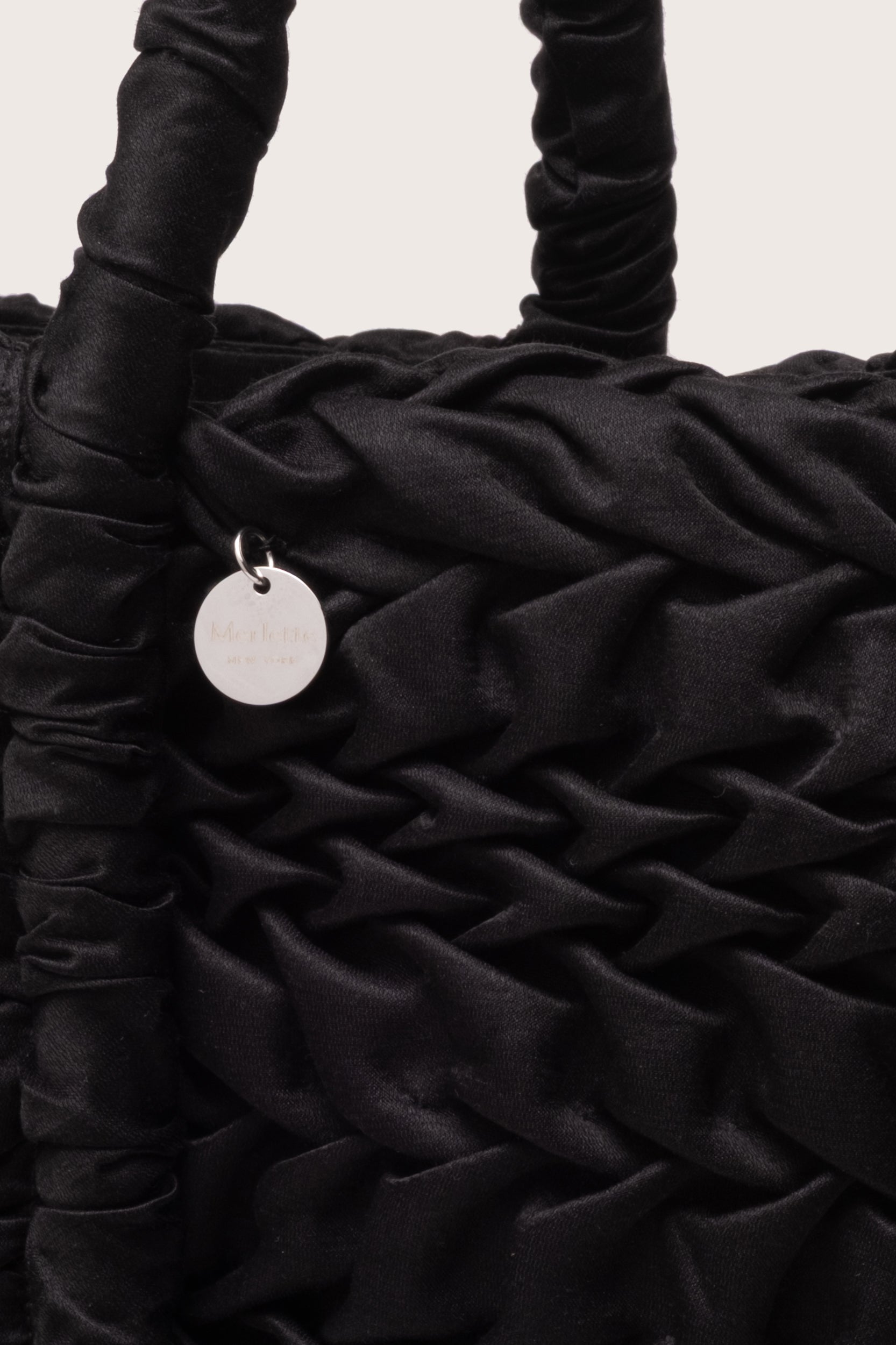 Asha Mini Cotton Silk Bag in Black