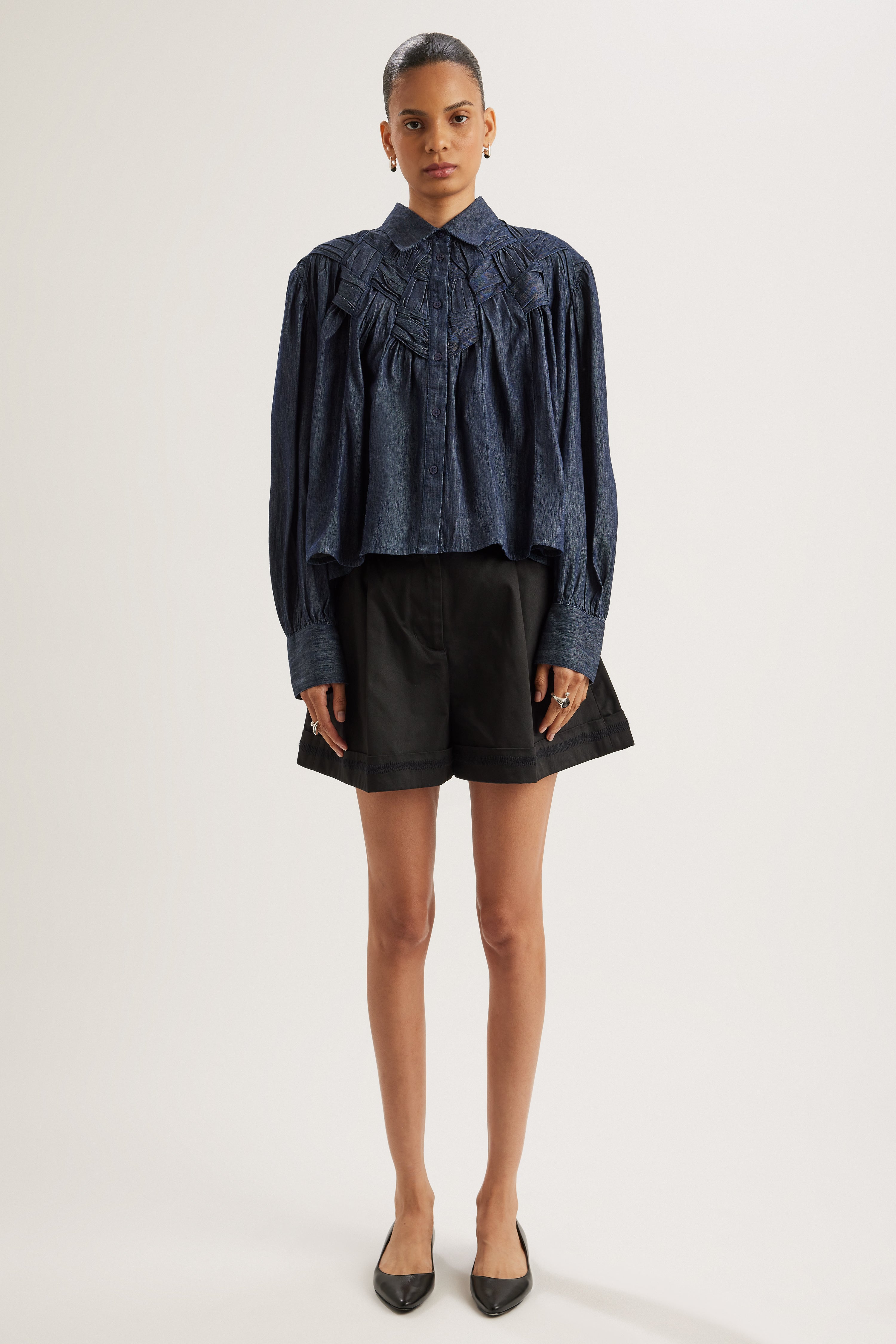 Georgica Top in Dark Denim