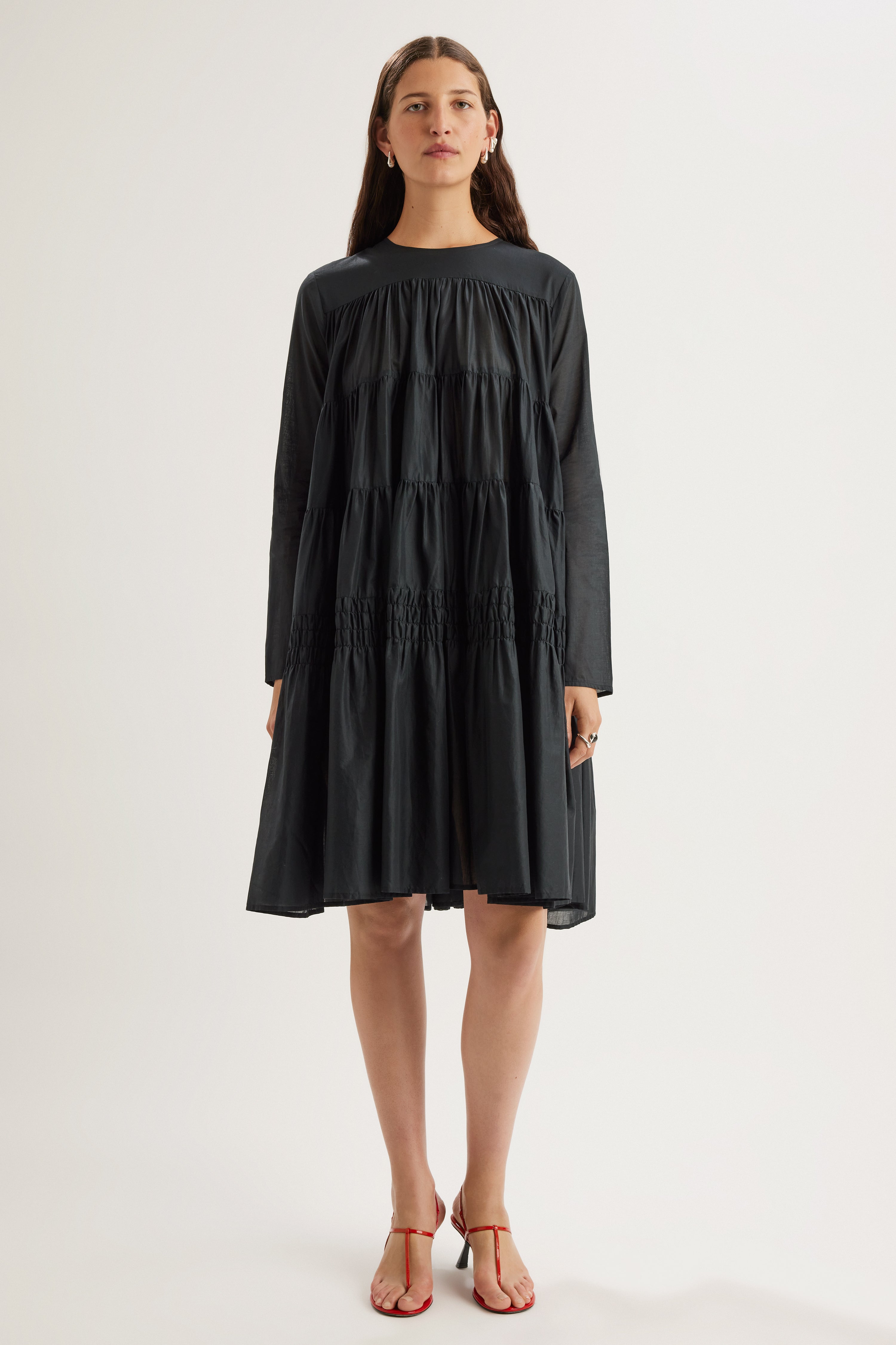 Soliman Midi Dress in Black