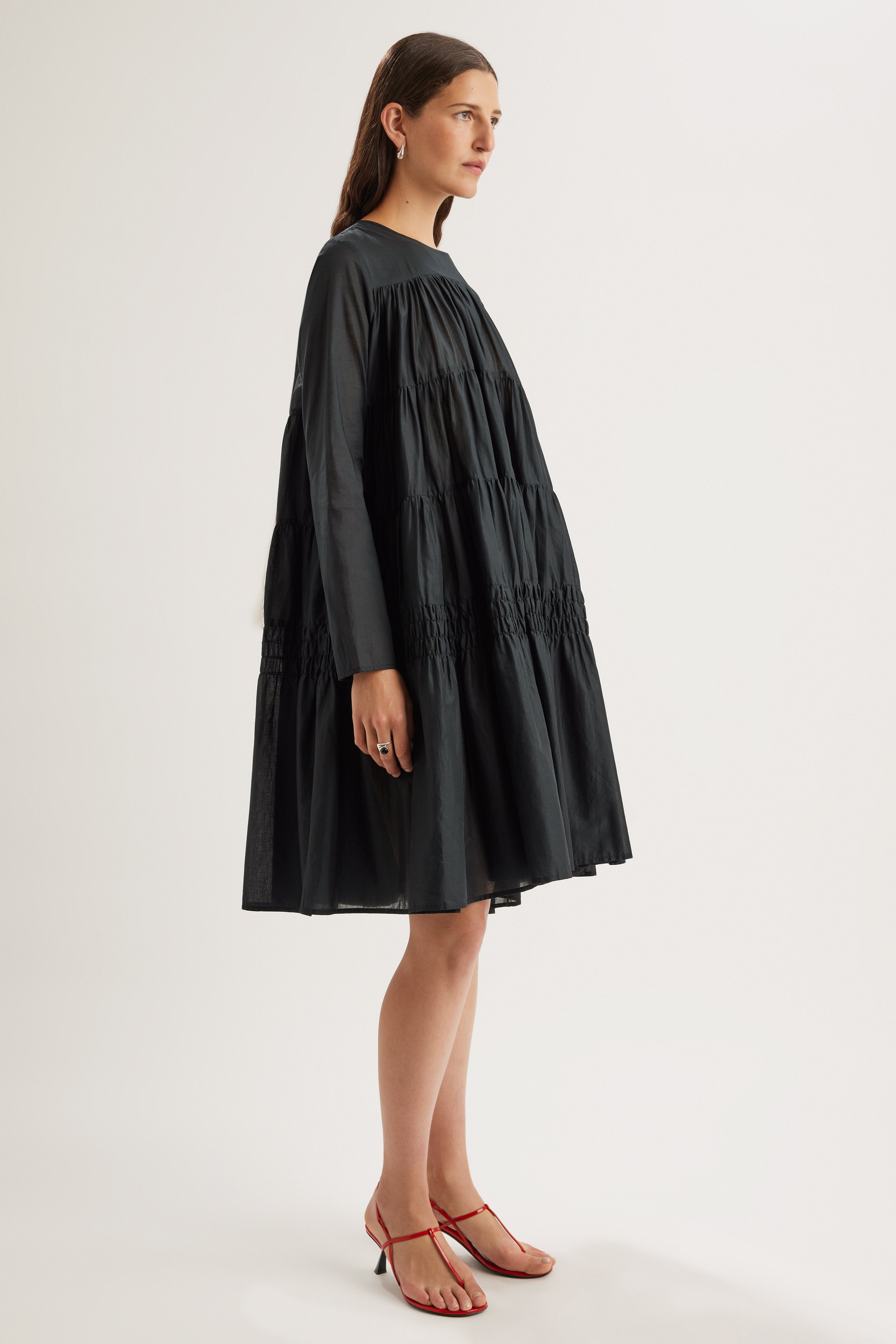 Soliman Midi Dress in Black