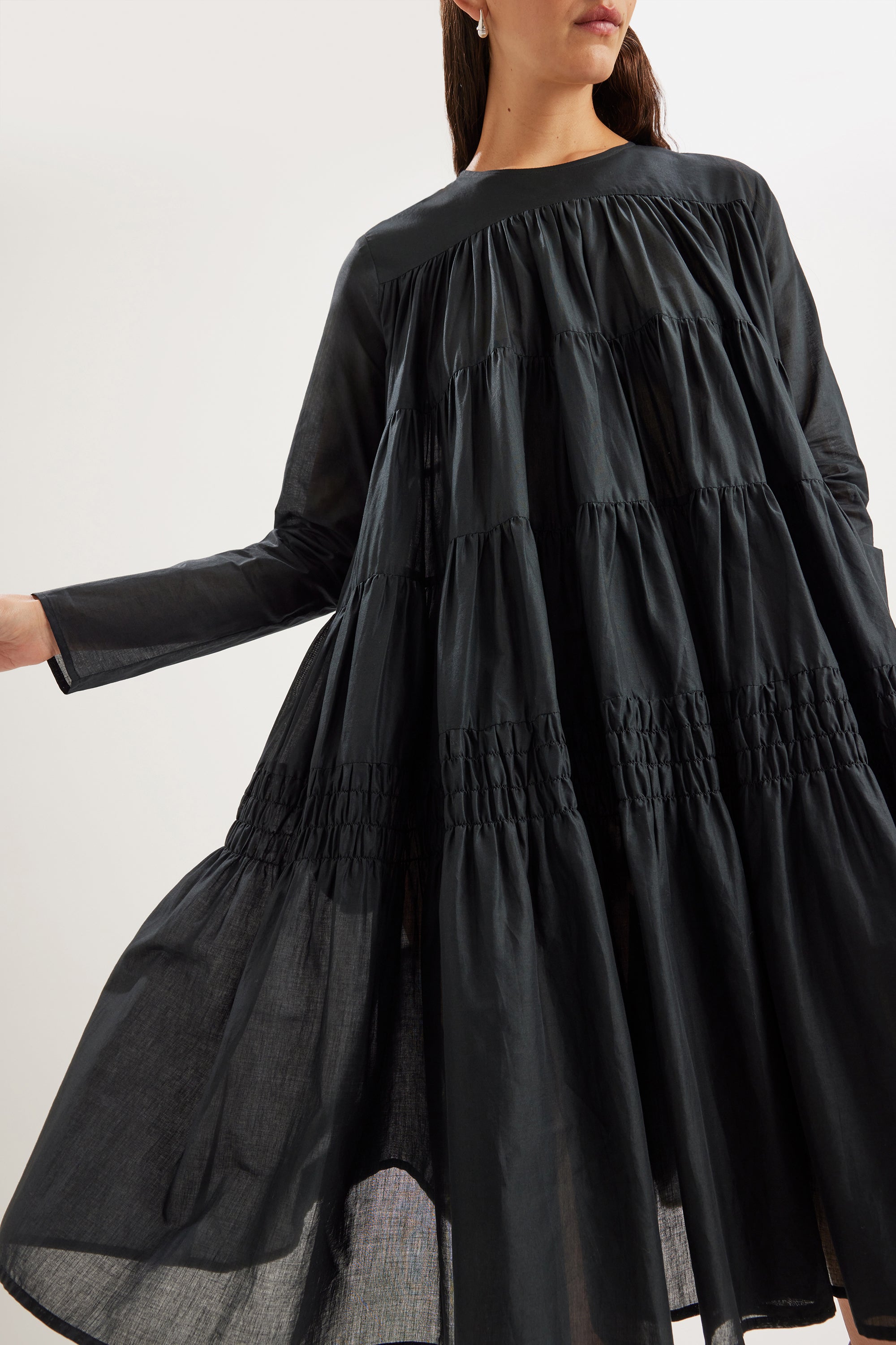 Soliman Midi Dress in Black