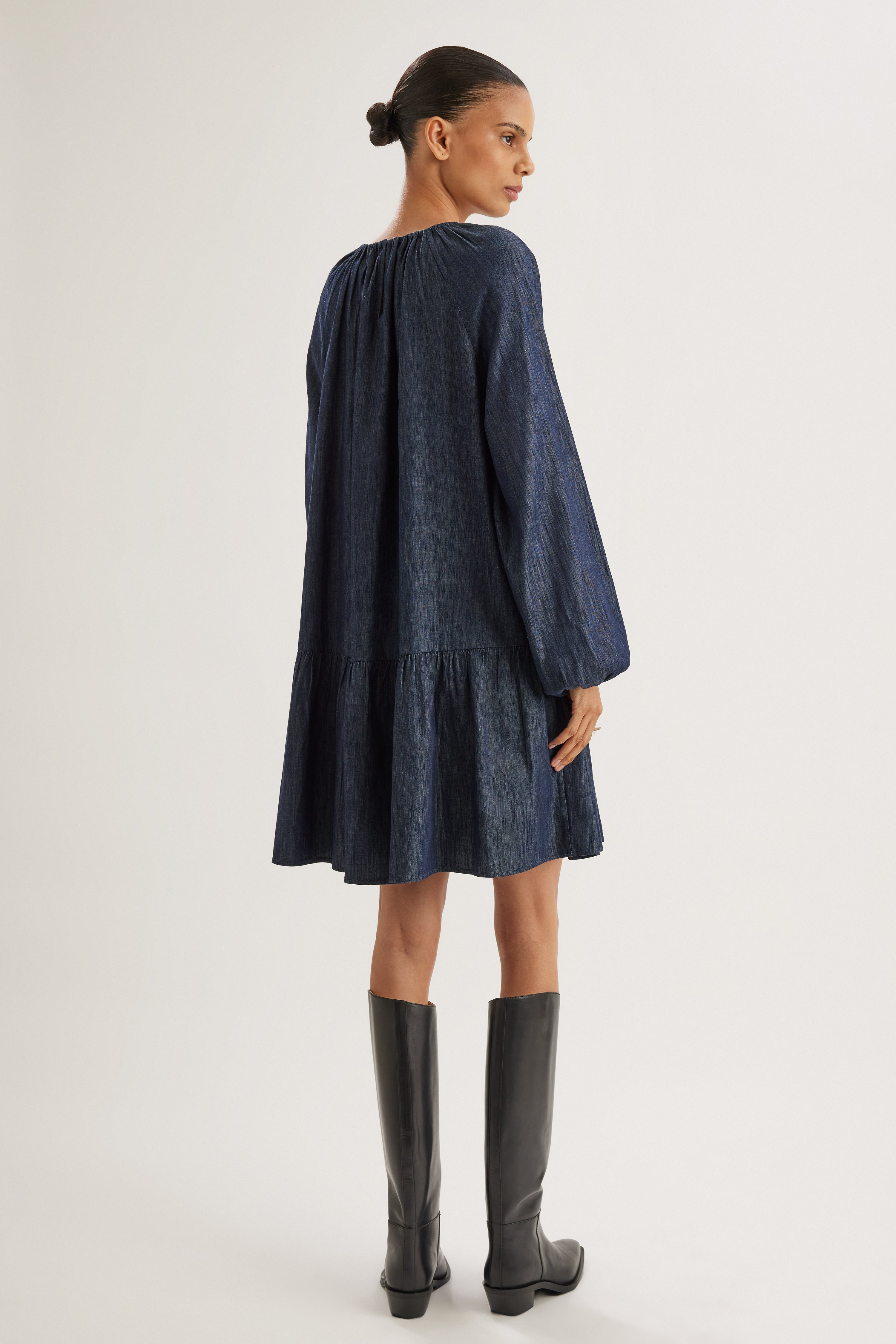 Seymour Dress in Dark Denim