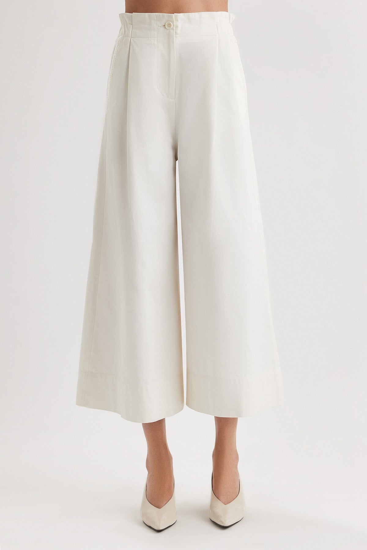 Sargent Embroidered Pant in Ivory