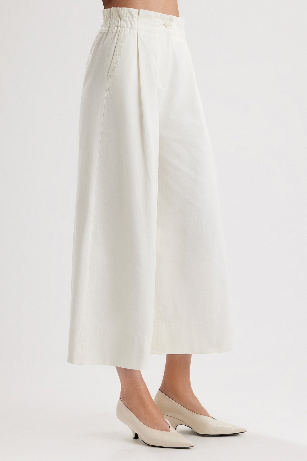 Sargent Embroidered Pant in Ivory