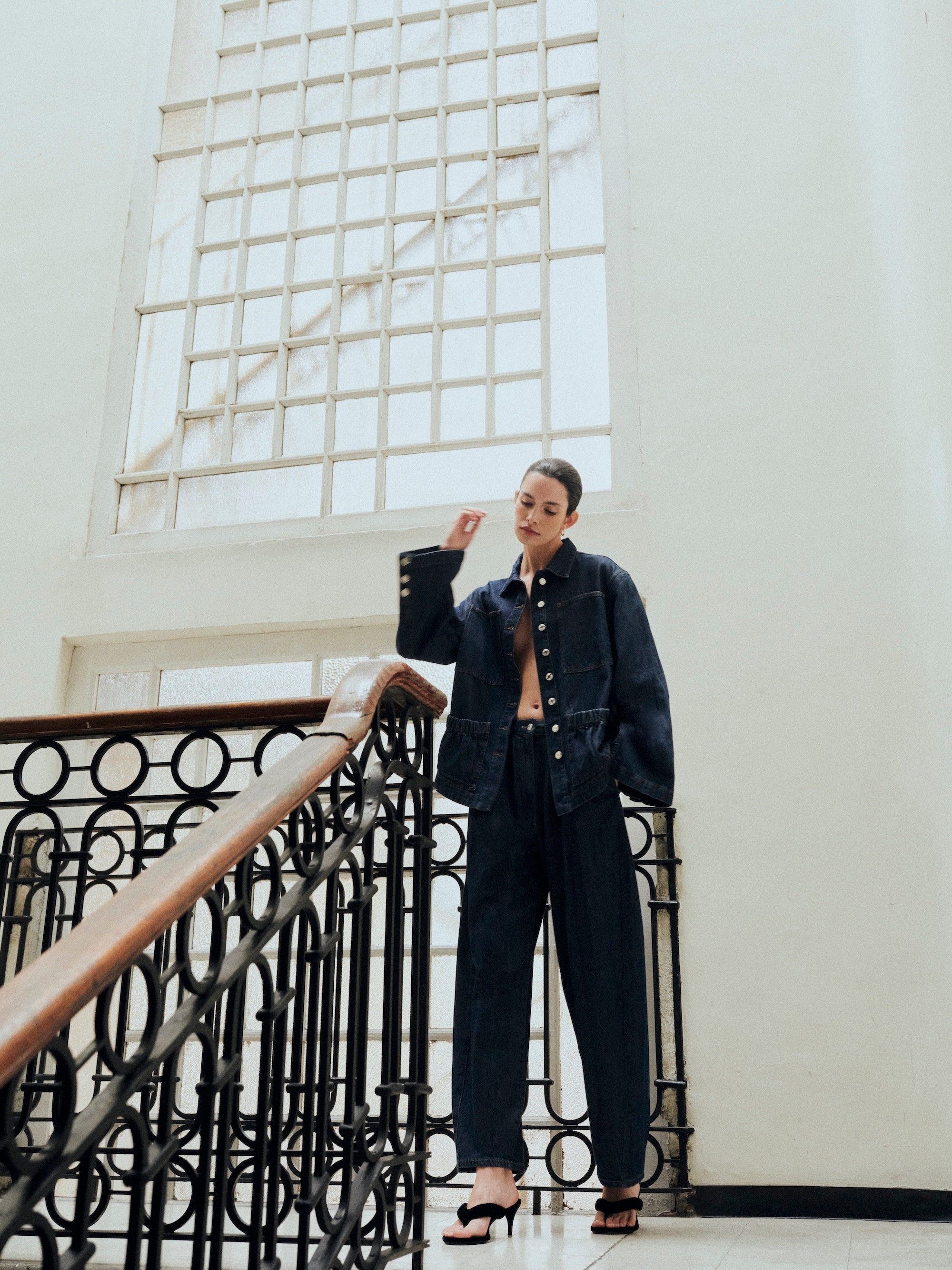 Elora Jacket in Dark Blue Wash