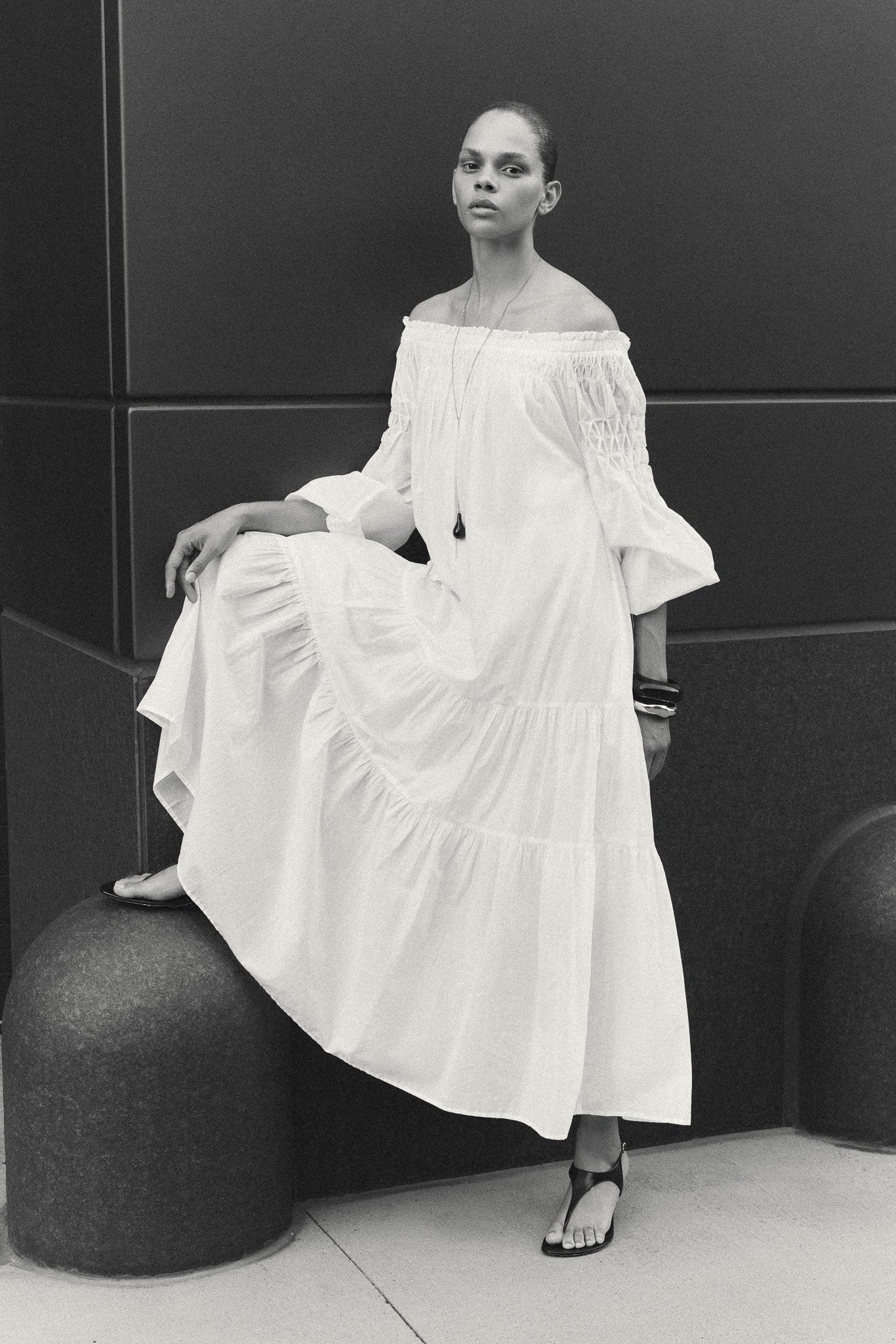 Zaria Dress in White