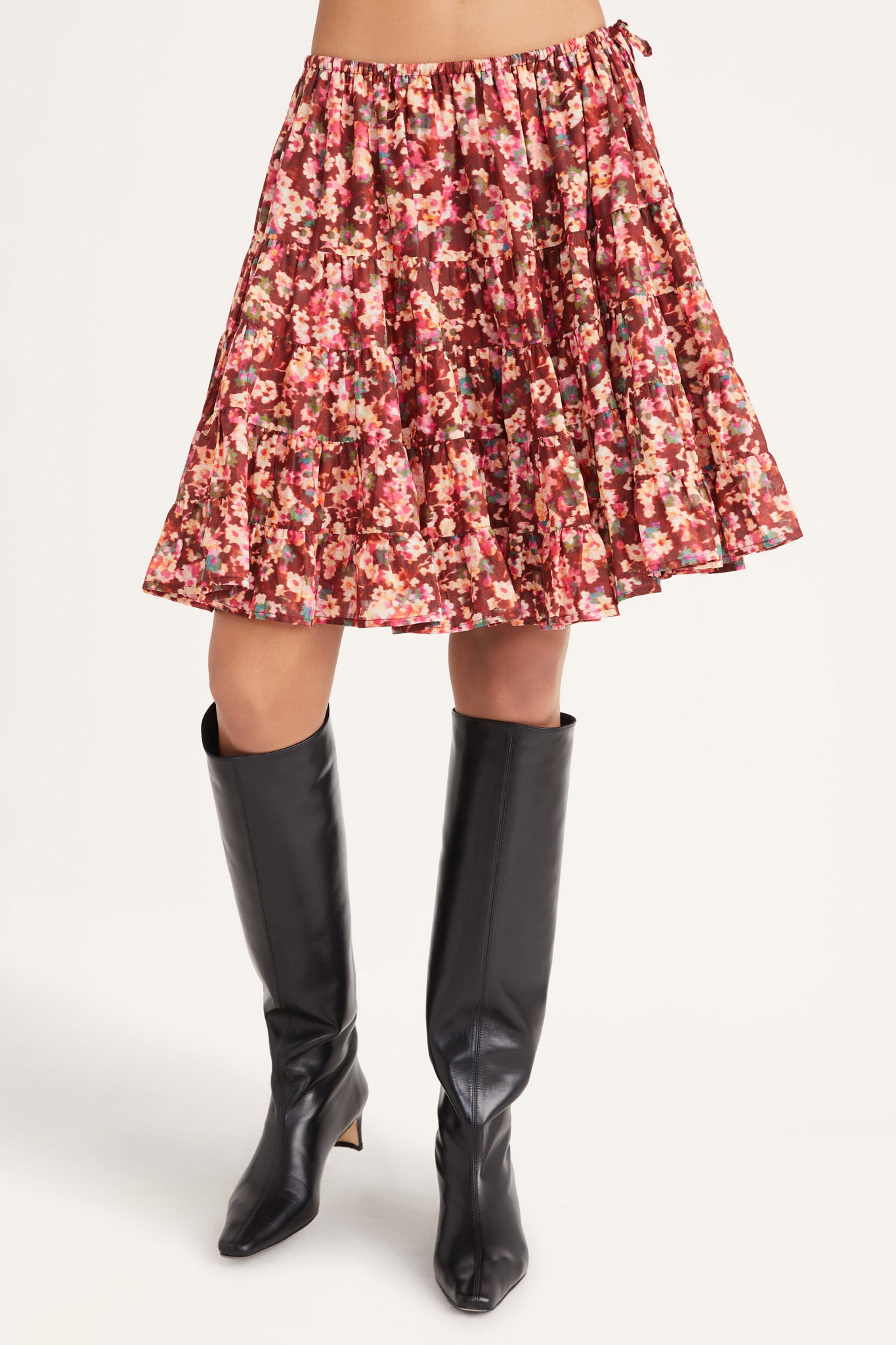 Hill Skirt in Terracotta Floral Print