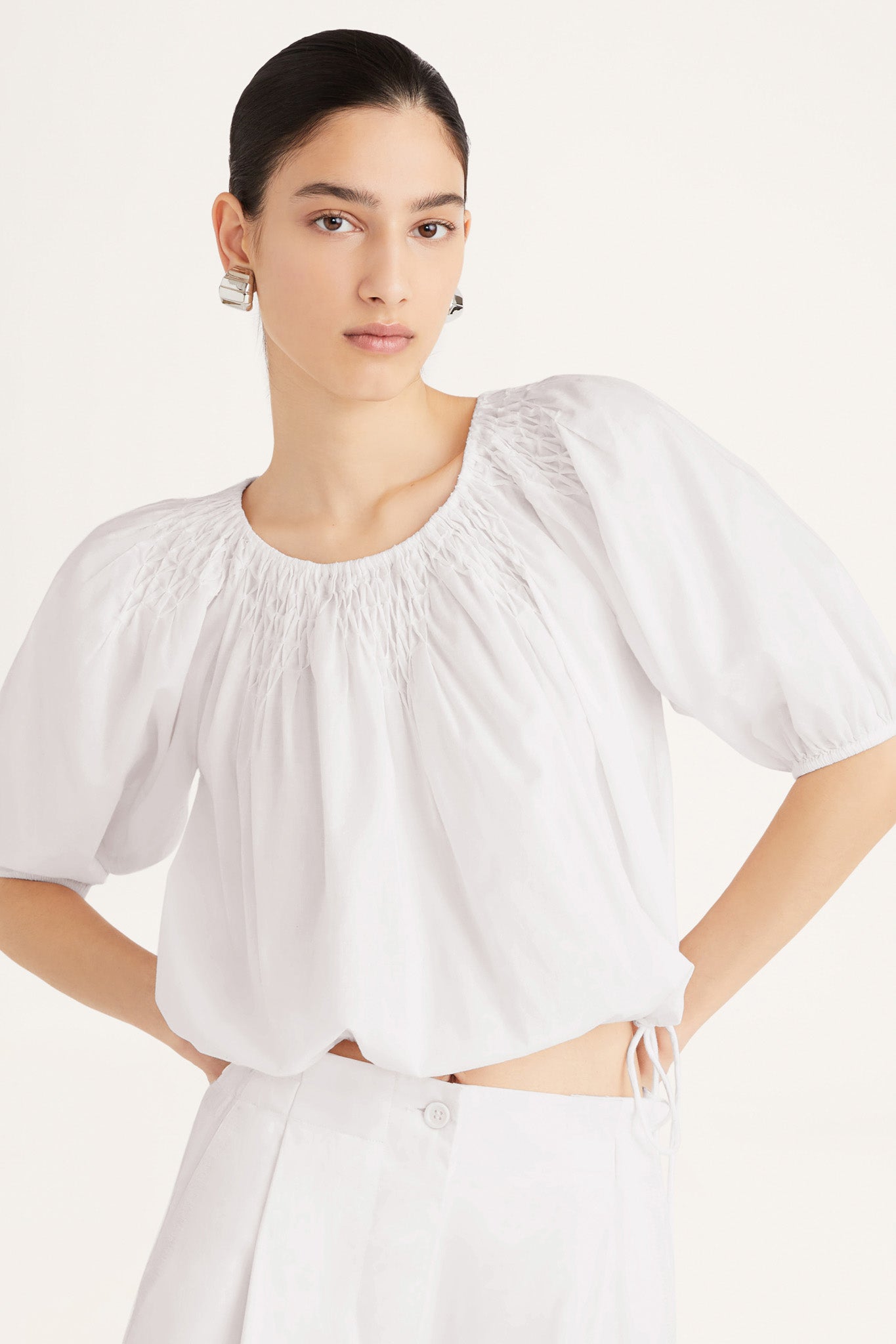 Lotus Top in White