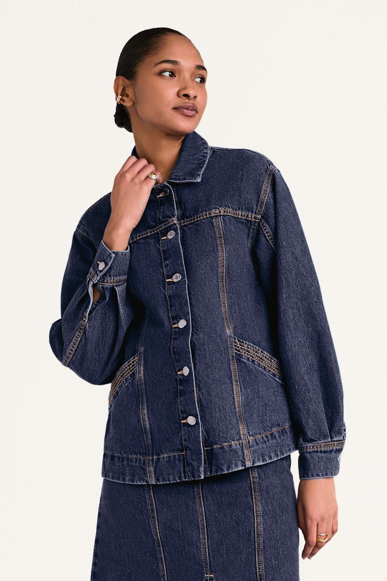 Reve Jacket in Dark Wash