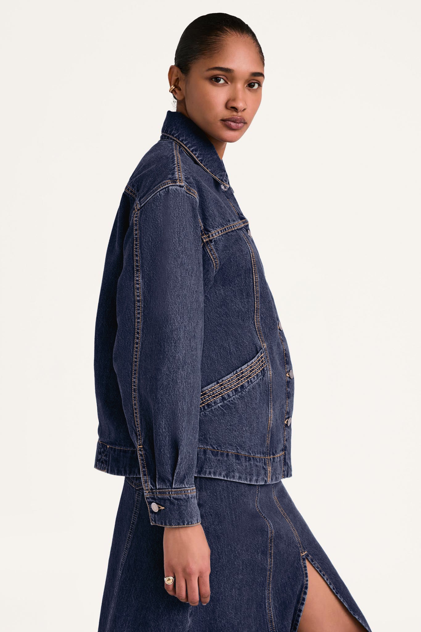 Reve Jacket in Dark Wash