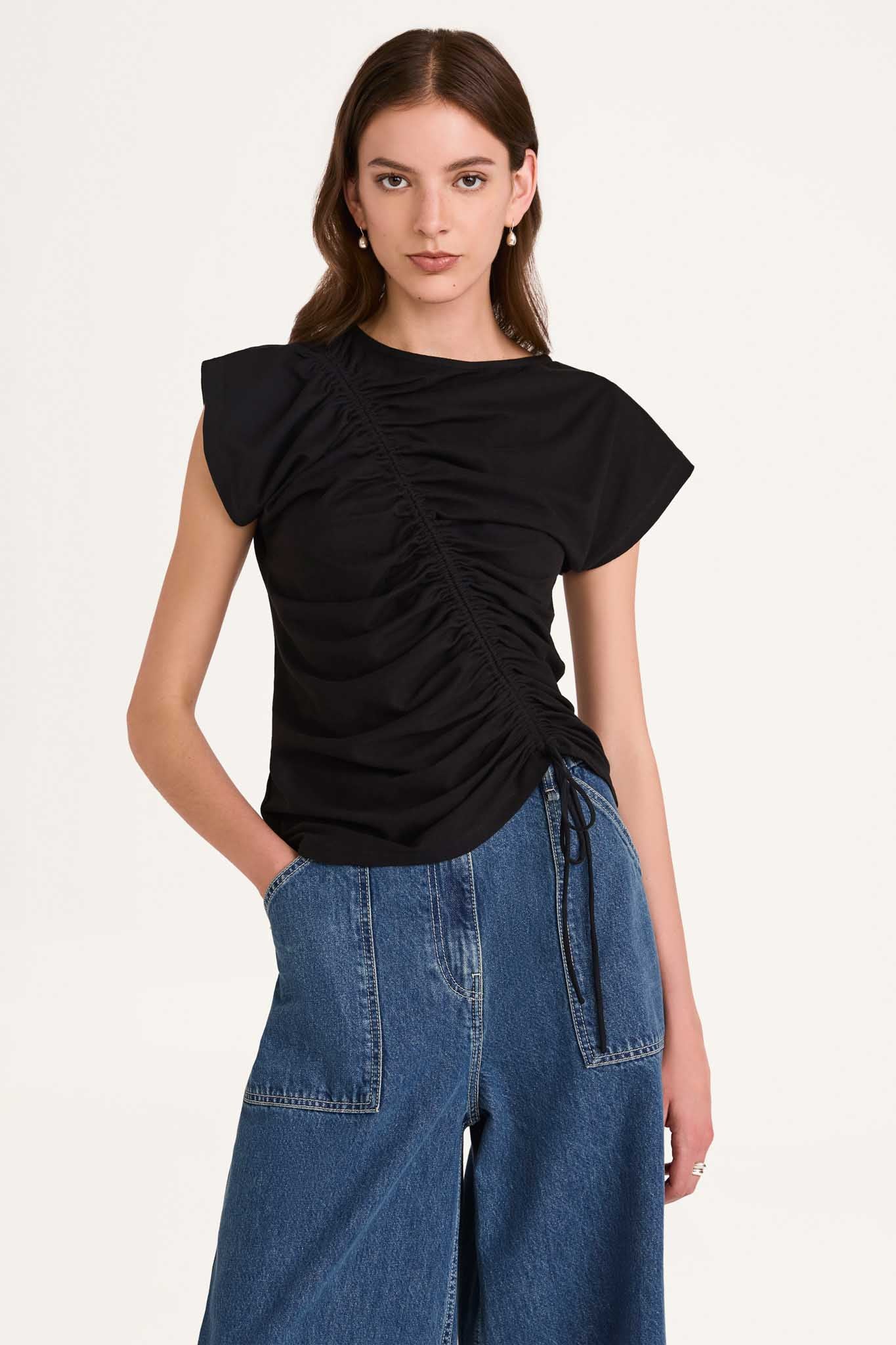 Reverie Top in Black Jersey