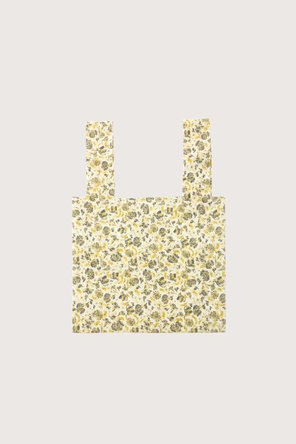 Lime Floral Print Tote Bag