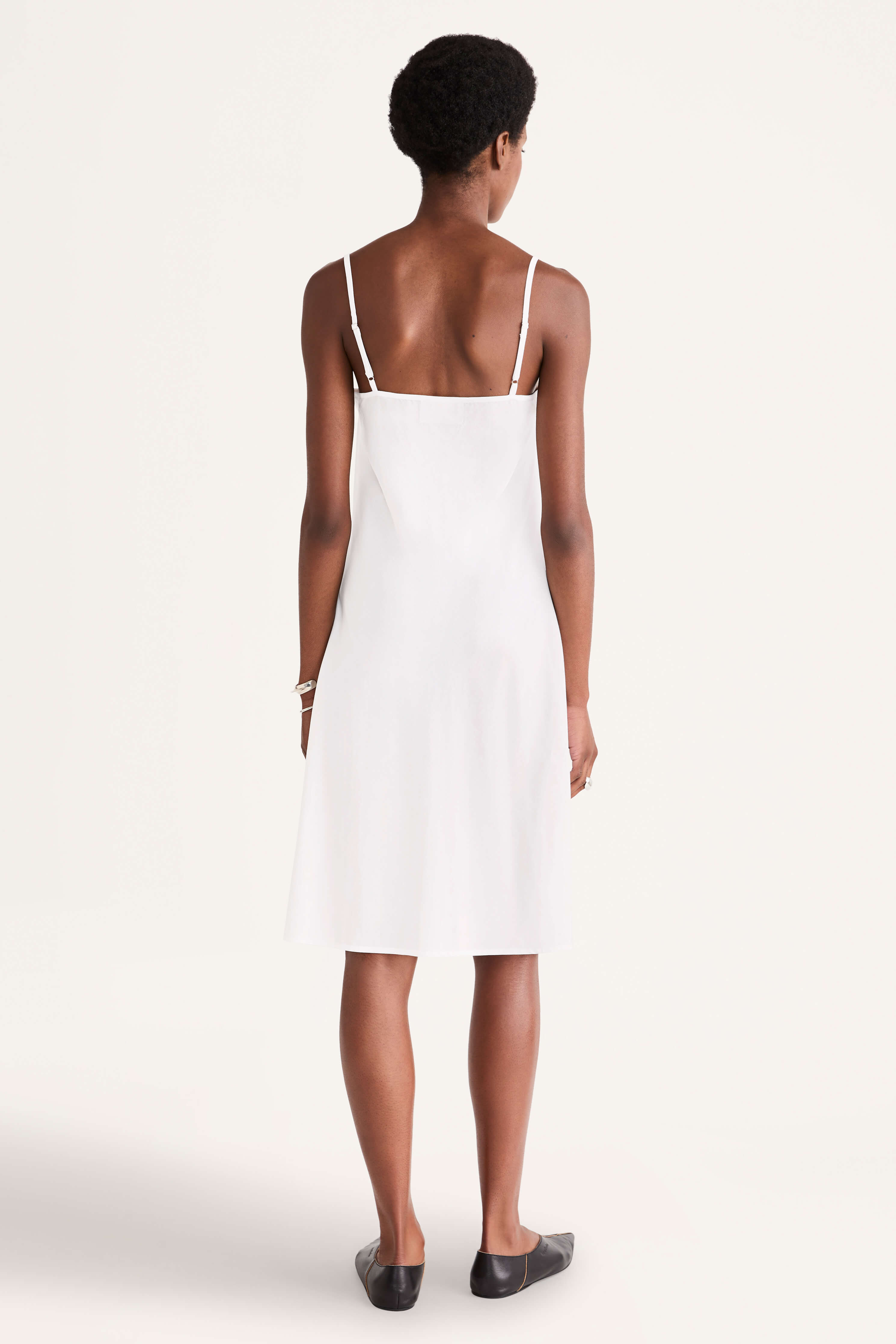 Midi Slip Dress in White