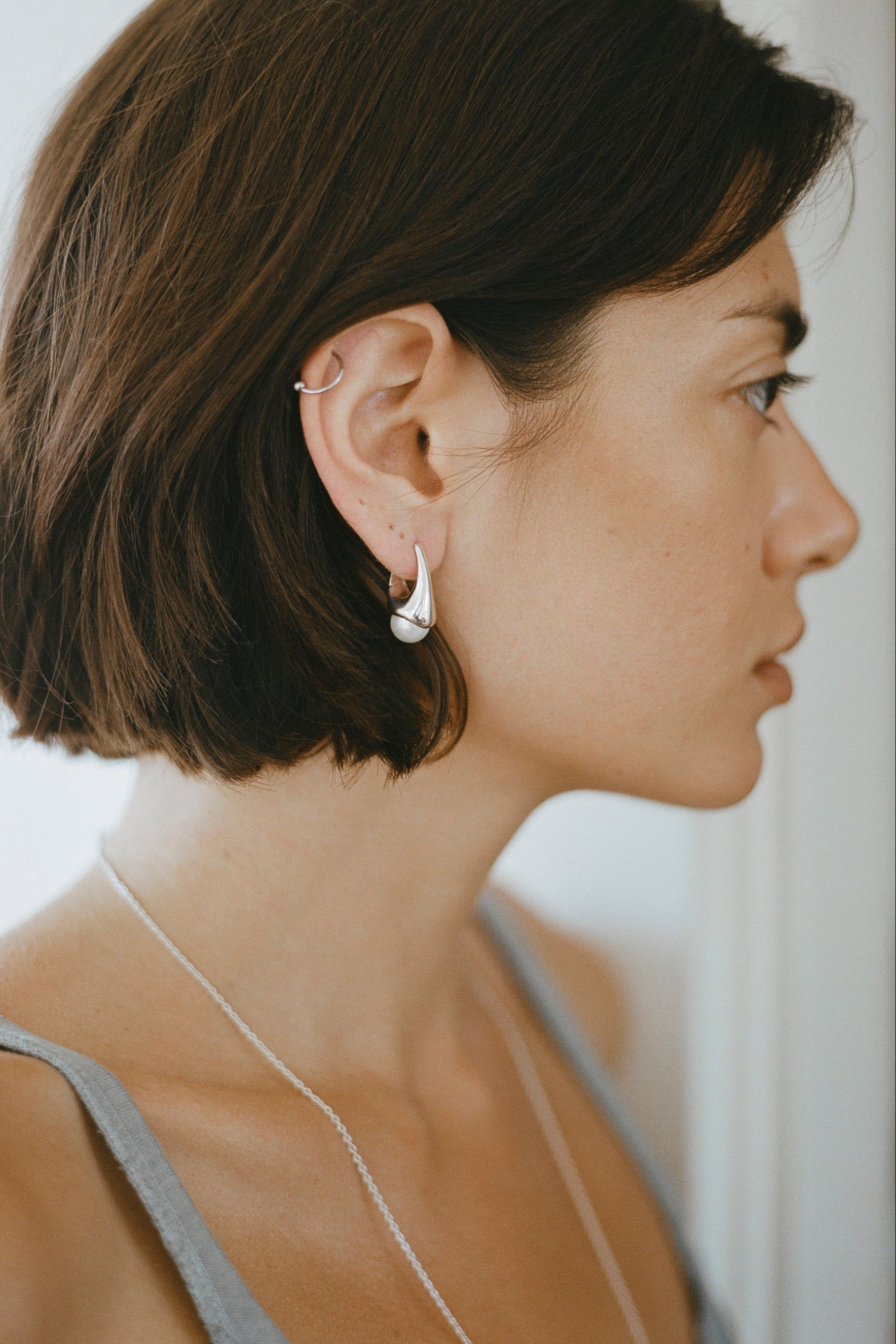 Lobster Earring with Pearl