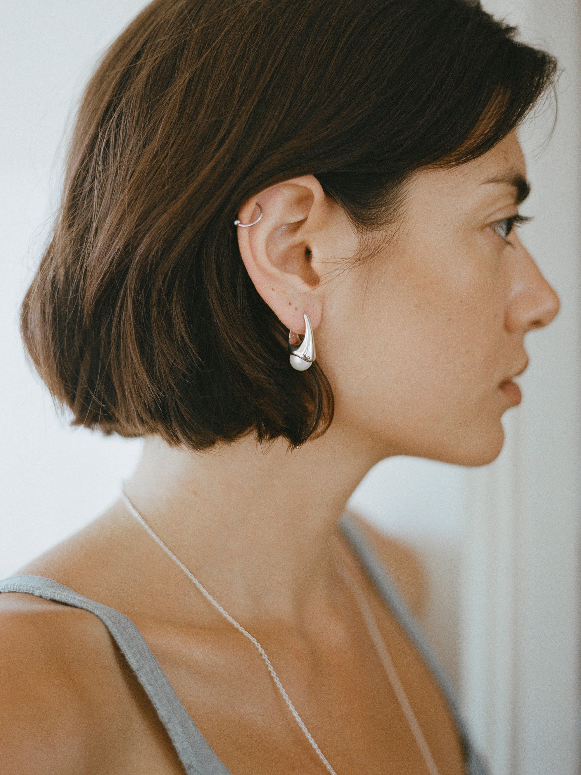 Lobster Earring with Pearl