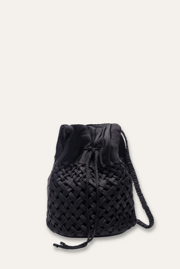 Vasa Smocked Backpack in Black
