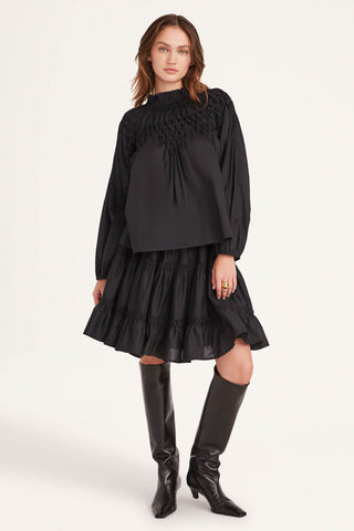Merlette Bejart Long Sleeve Top In Black In Black