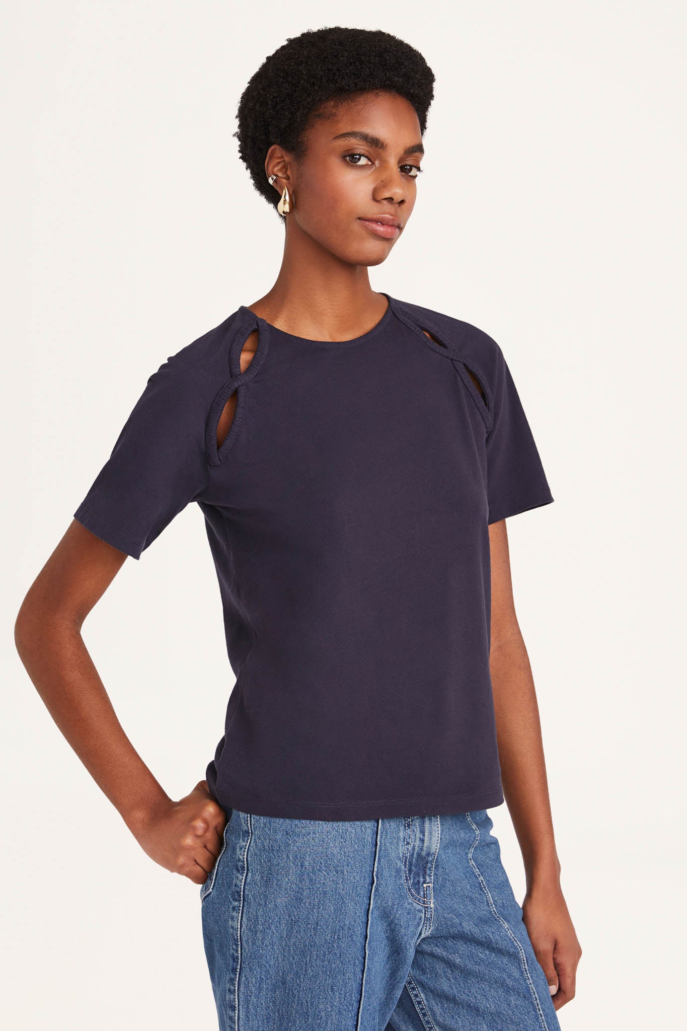 Solace Top in Navy