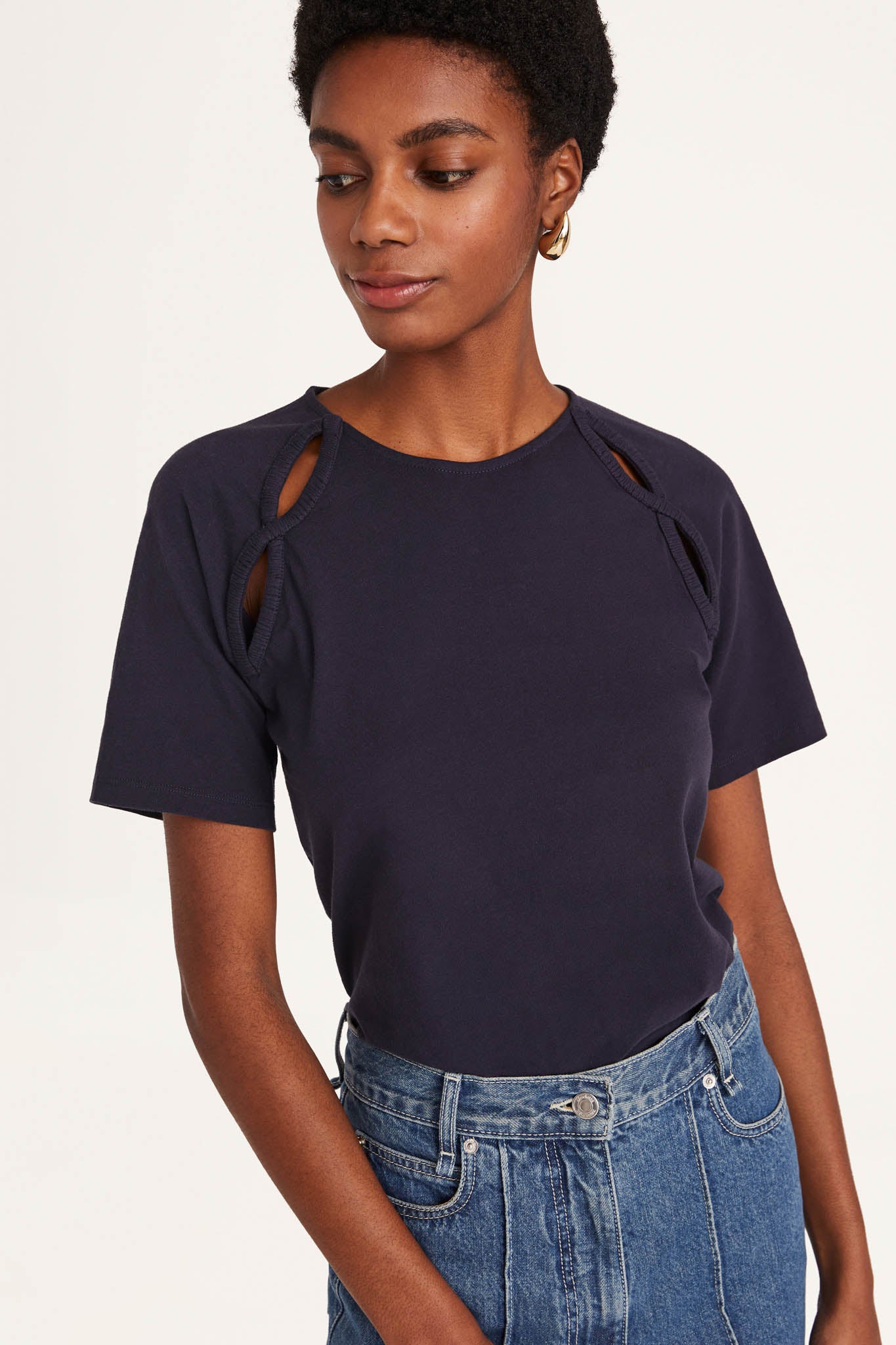 Solace Top in Navy