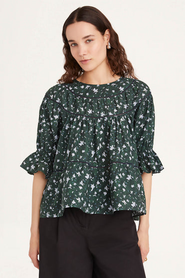 Sol Top in Forest Floral Print