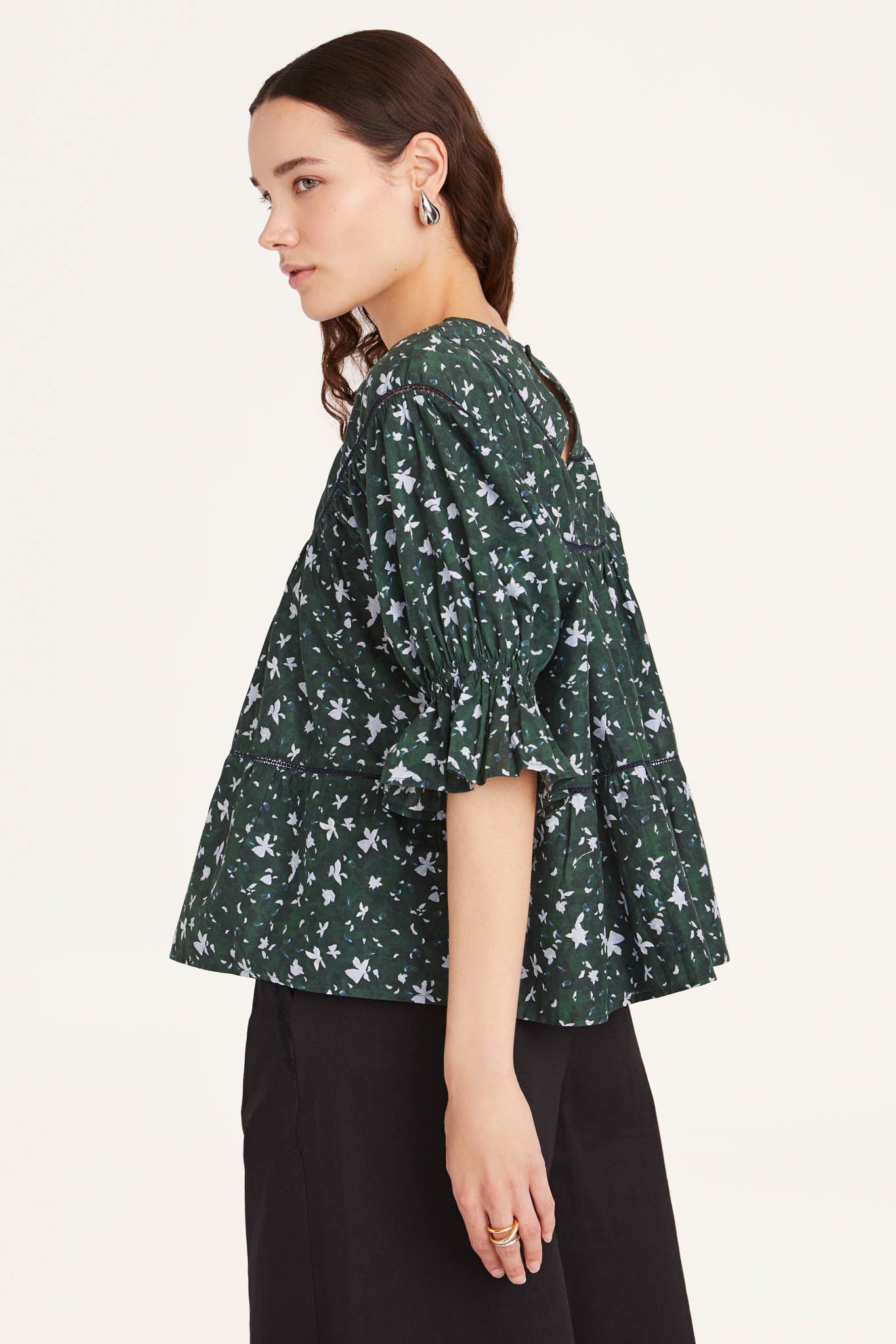 Sol Top in Forest Floral Print