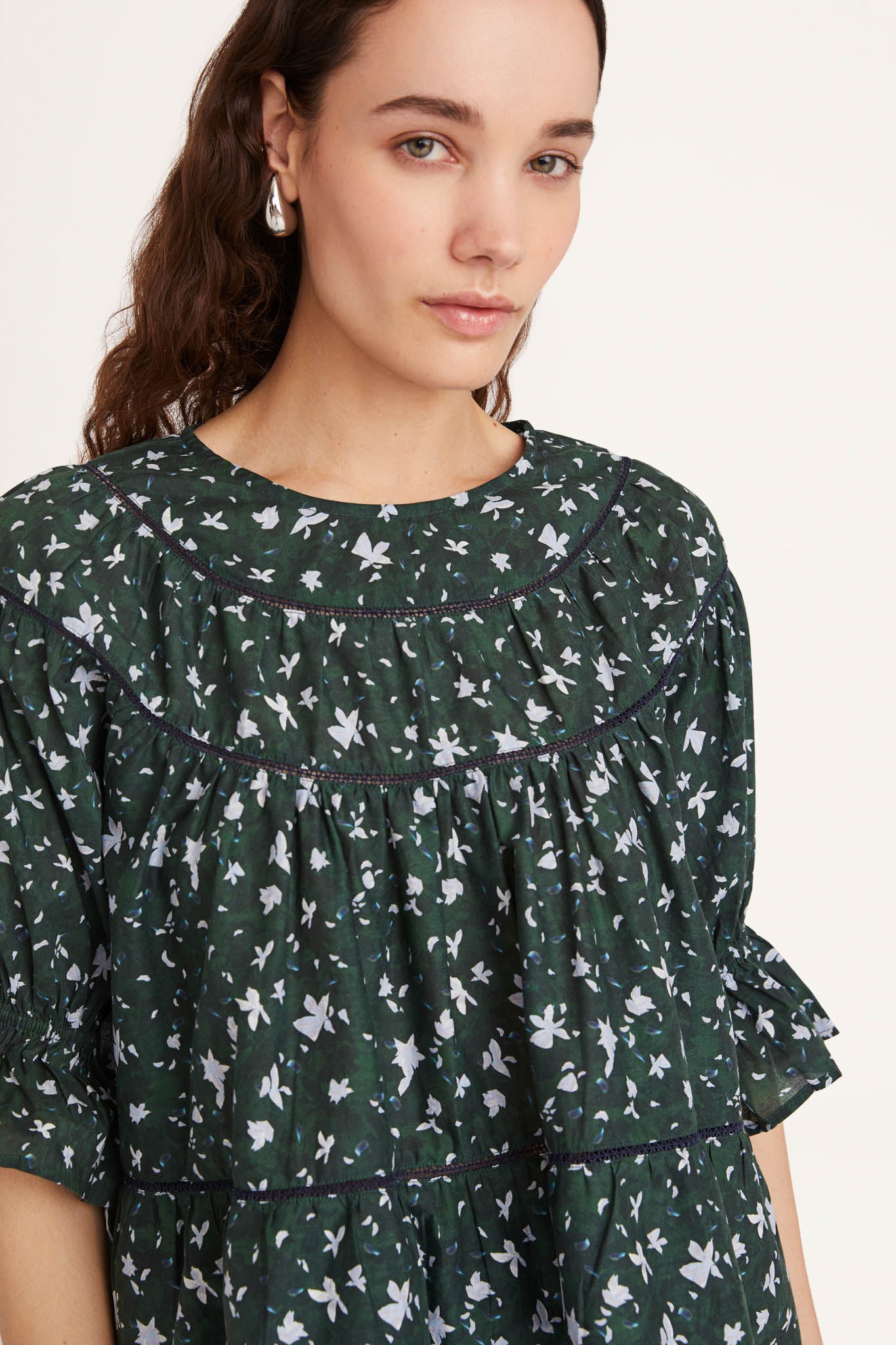 Sol Top in Forest Floral Print