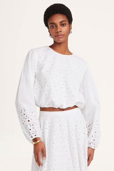 Linden Top in White