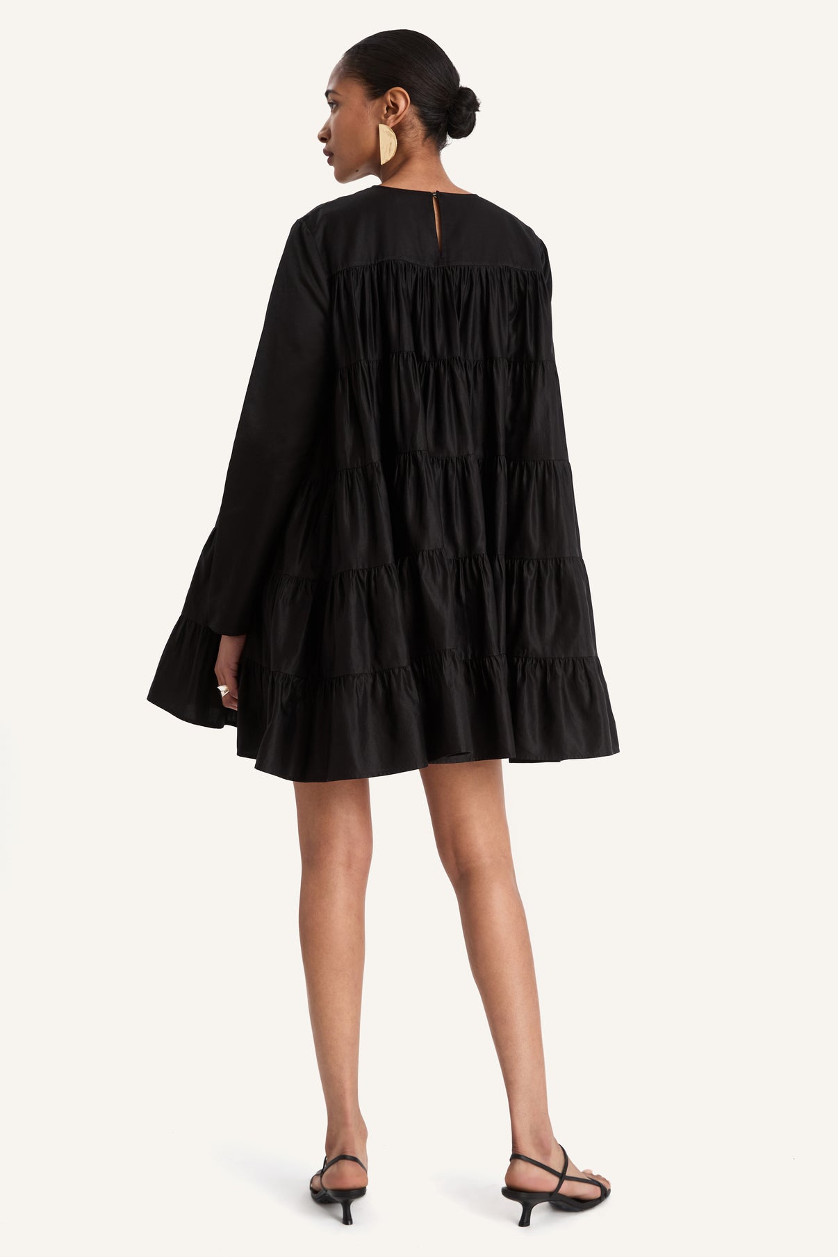 Soliman Cotton Silk Dress in Black – Merlette