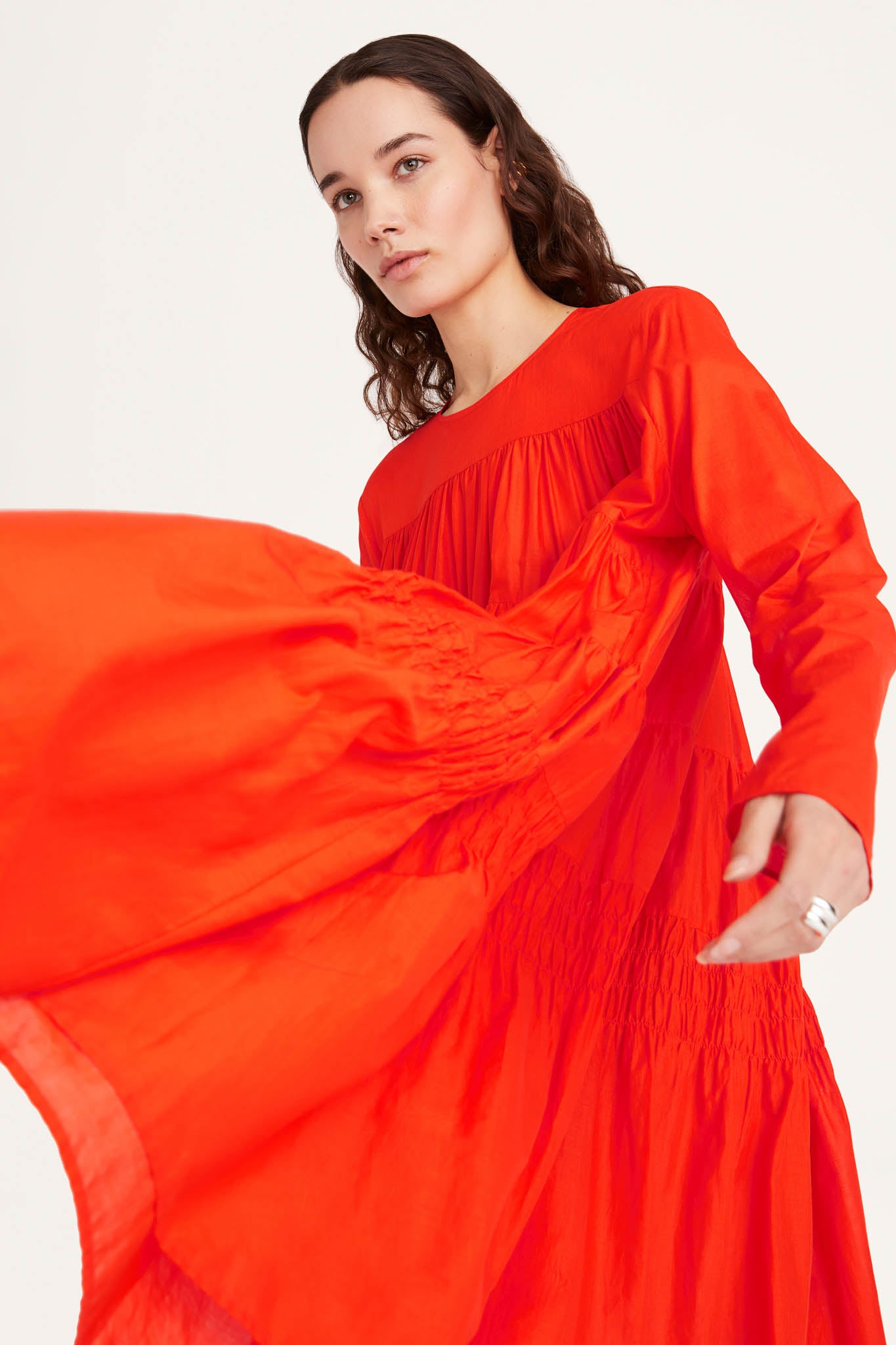 Soliman Midi Dress in Flame