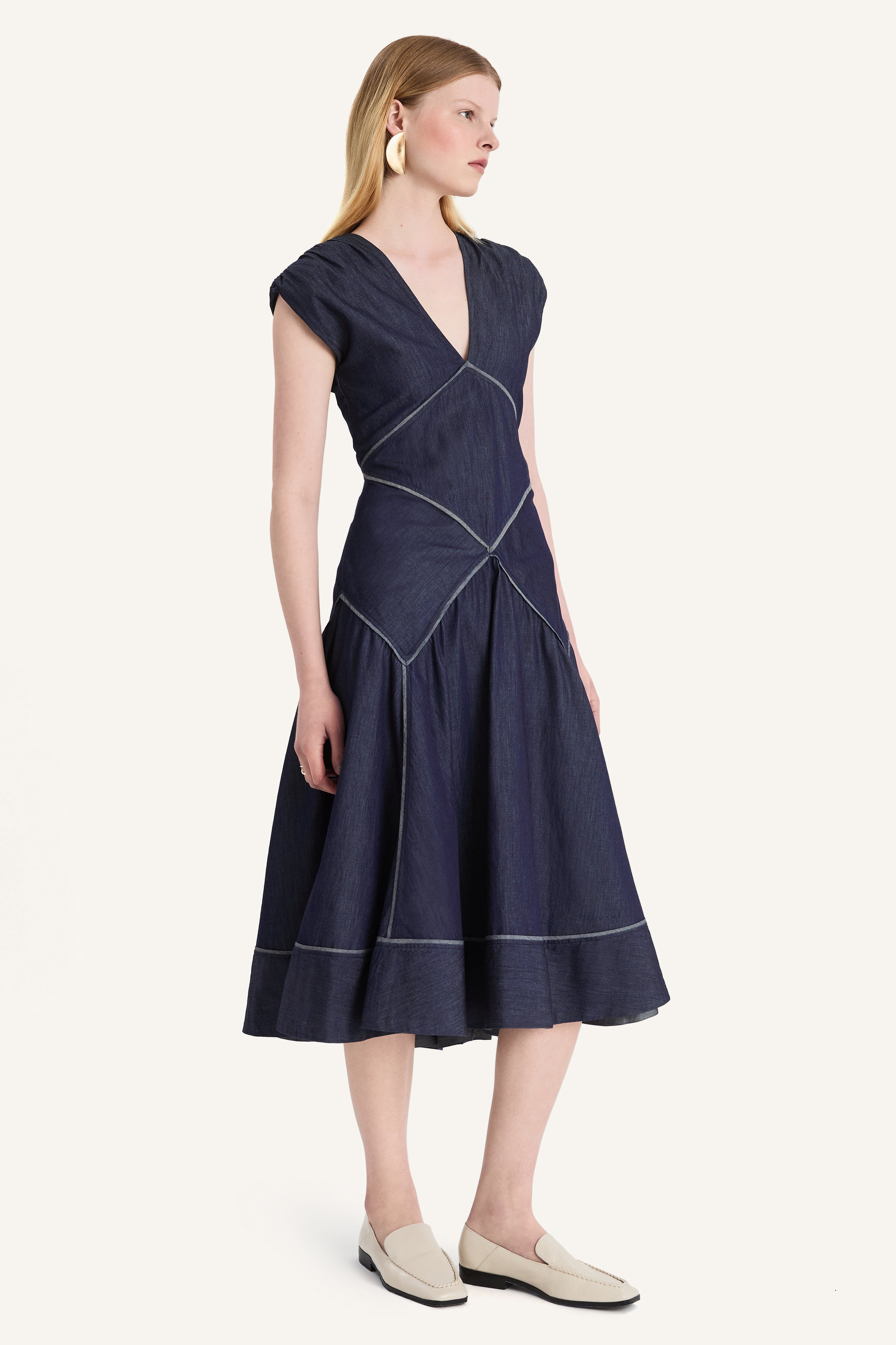 Skane Dress in Dark Denim