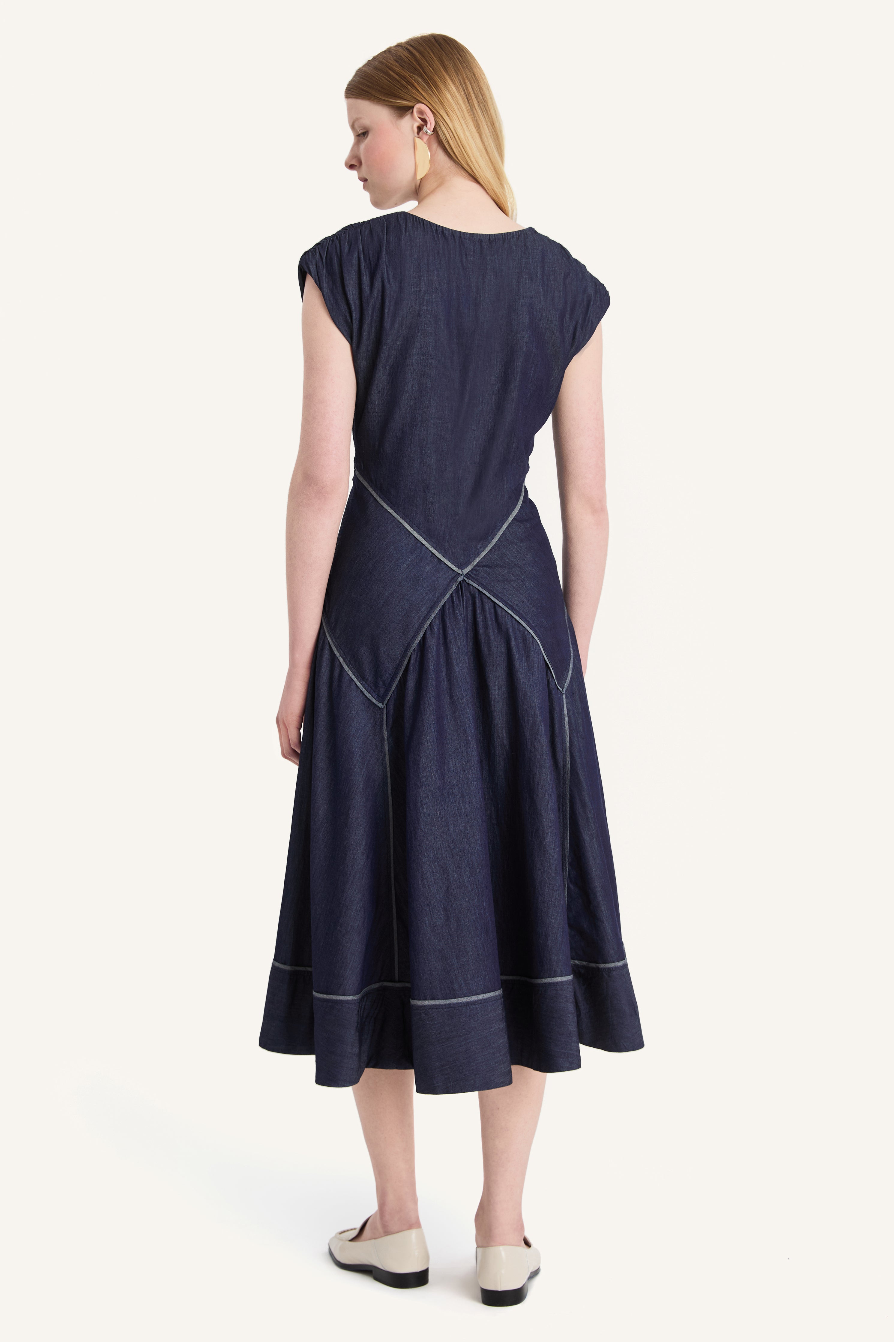 Skane Dress in Dark Denim