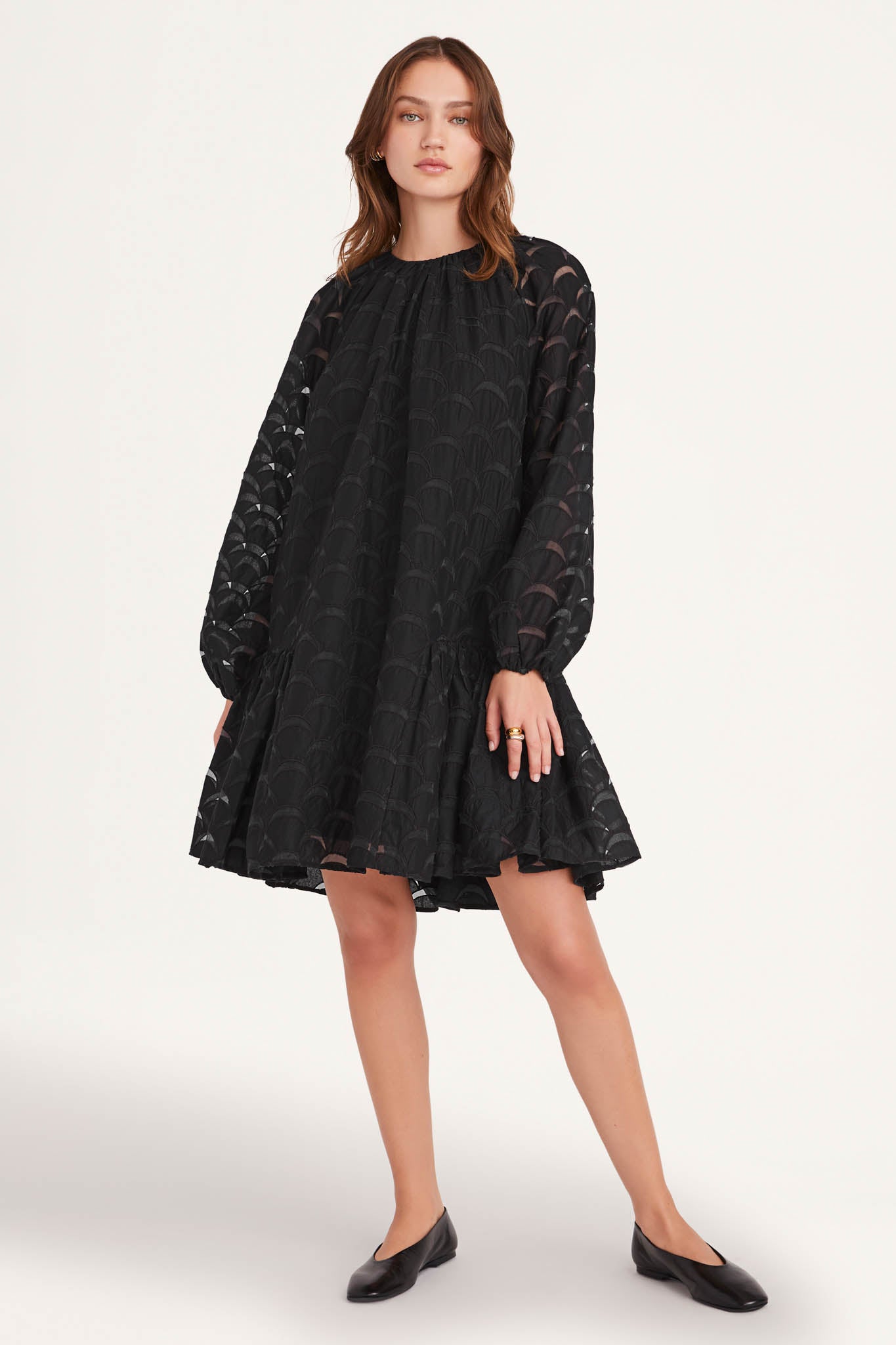 Emile Emb Dress in Black