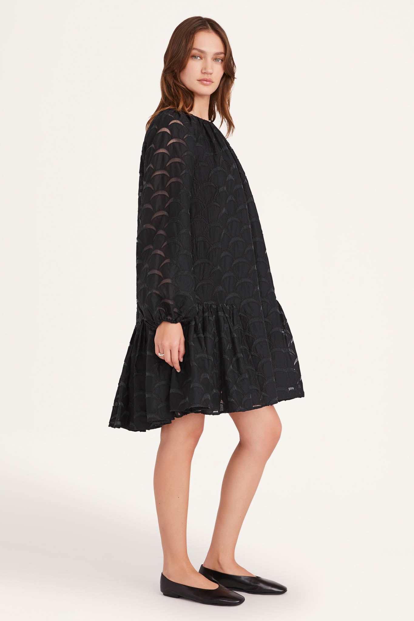 Emile Emb Dress in Black