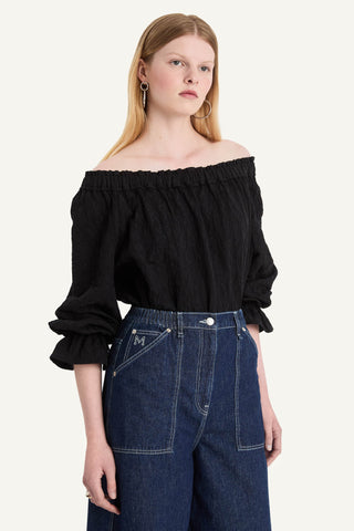 Merlette Tempus Top In Black In Black