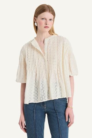 Merlette Roches Top In Ivory In Ivory