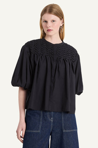 Merlette Meadow Top In Black In Black