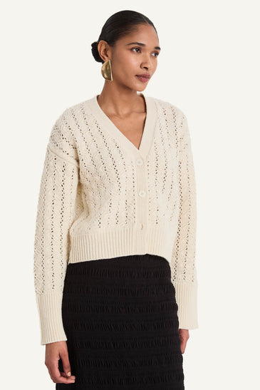 Haydee Cardigan in Ivory