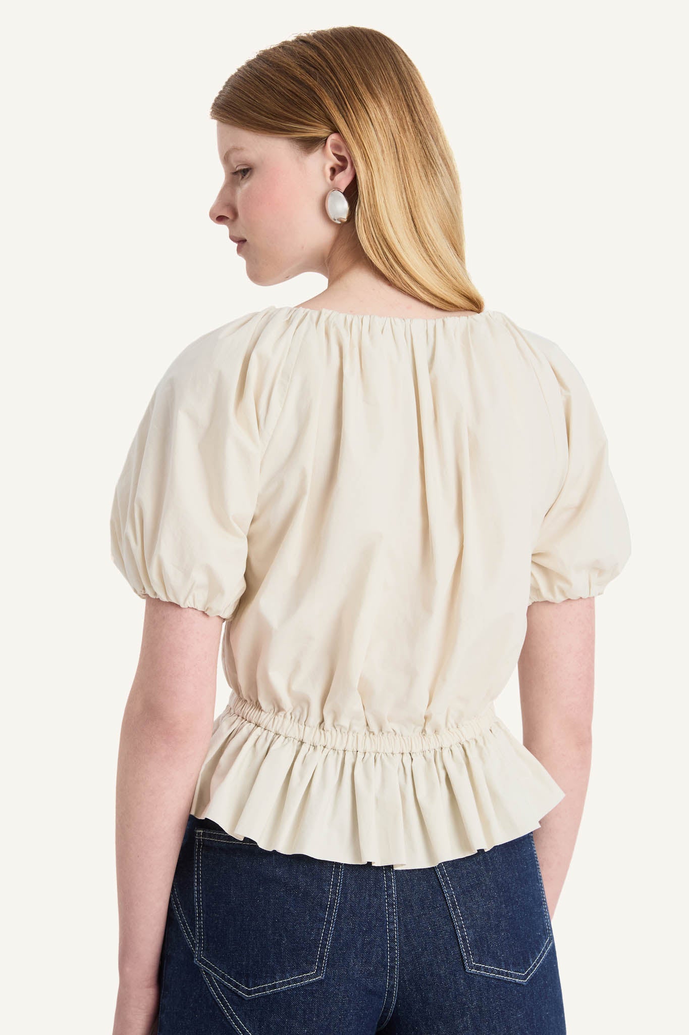 Silene Top in Chalk