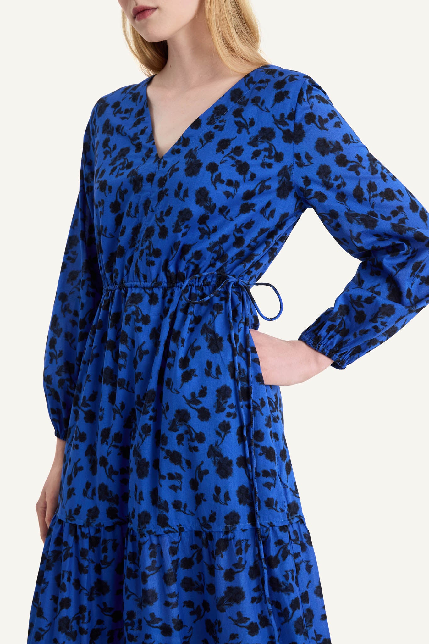 Eze Dress in Cobalt Ink Floral Print