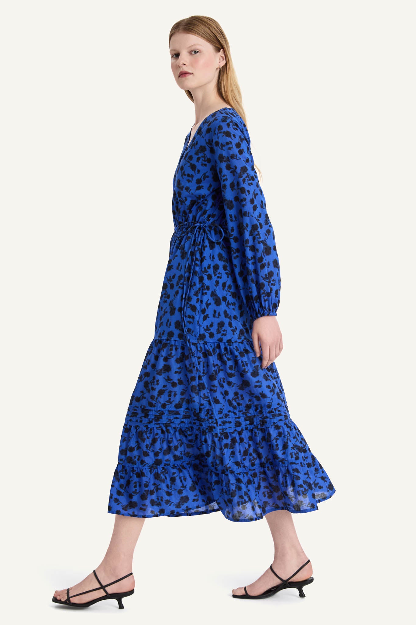 Eze Dress in Cobalt Ink Floral Print