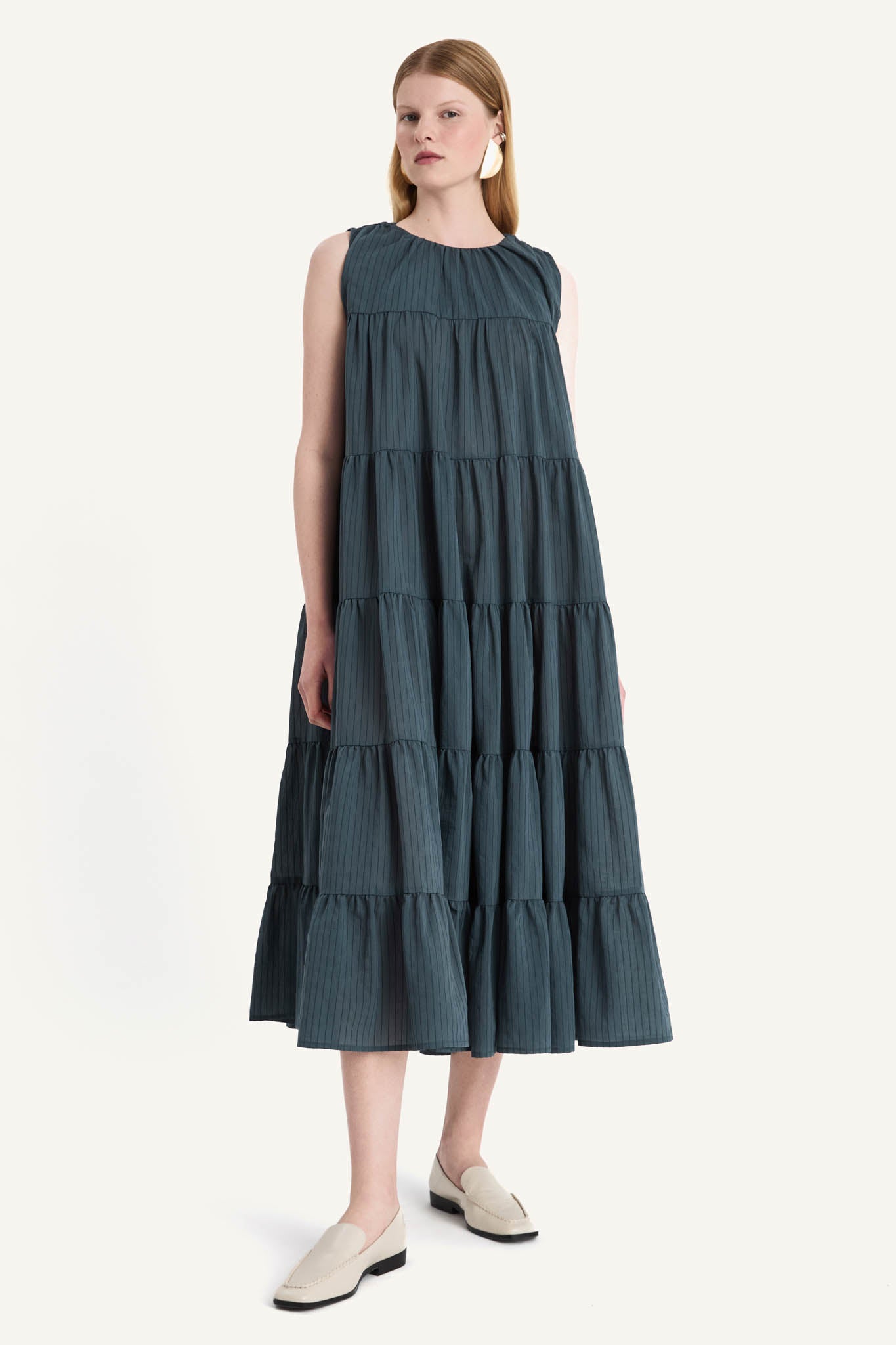 Caron Dress in Deep Slate