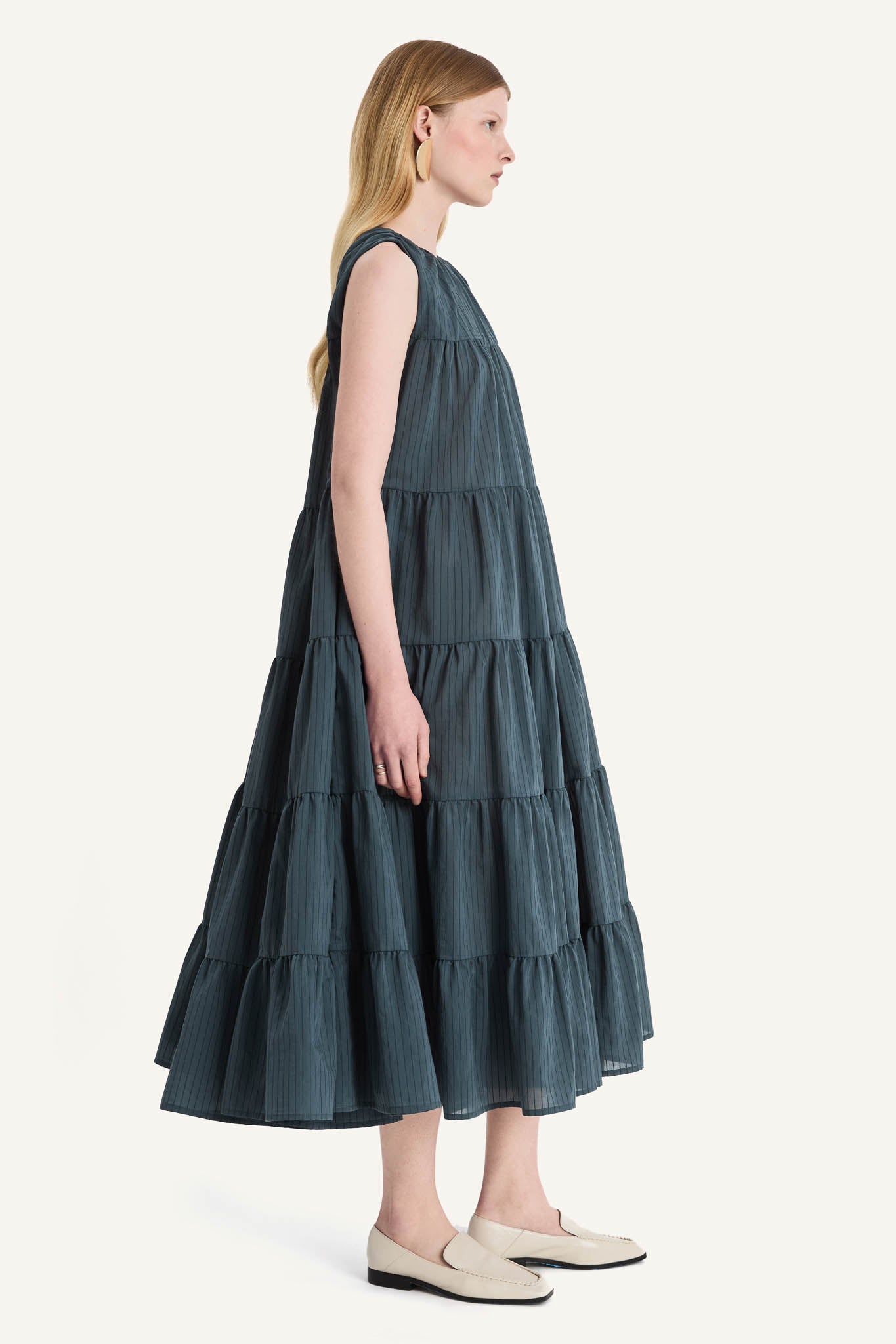 Caron Dress in Deep Slate