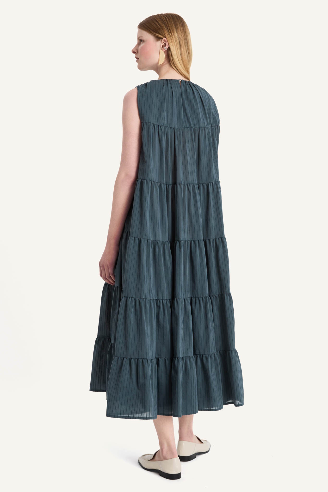 Caron Dress in Deep Slate