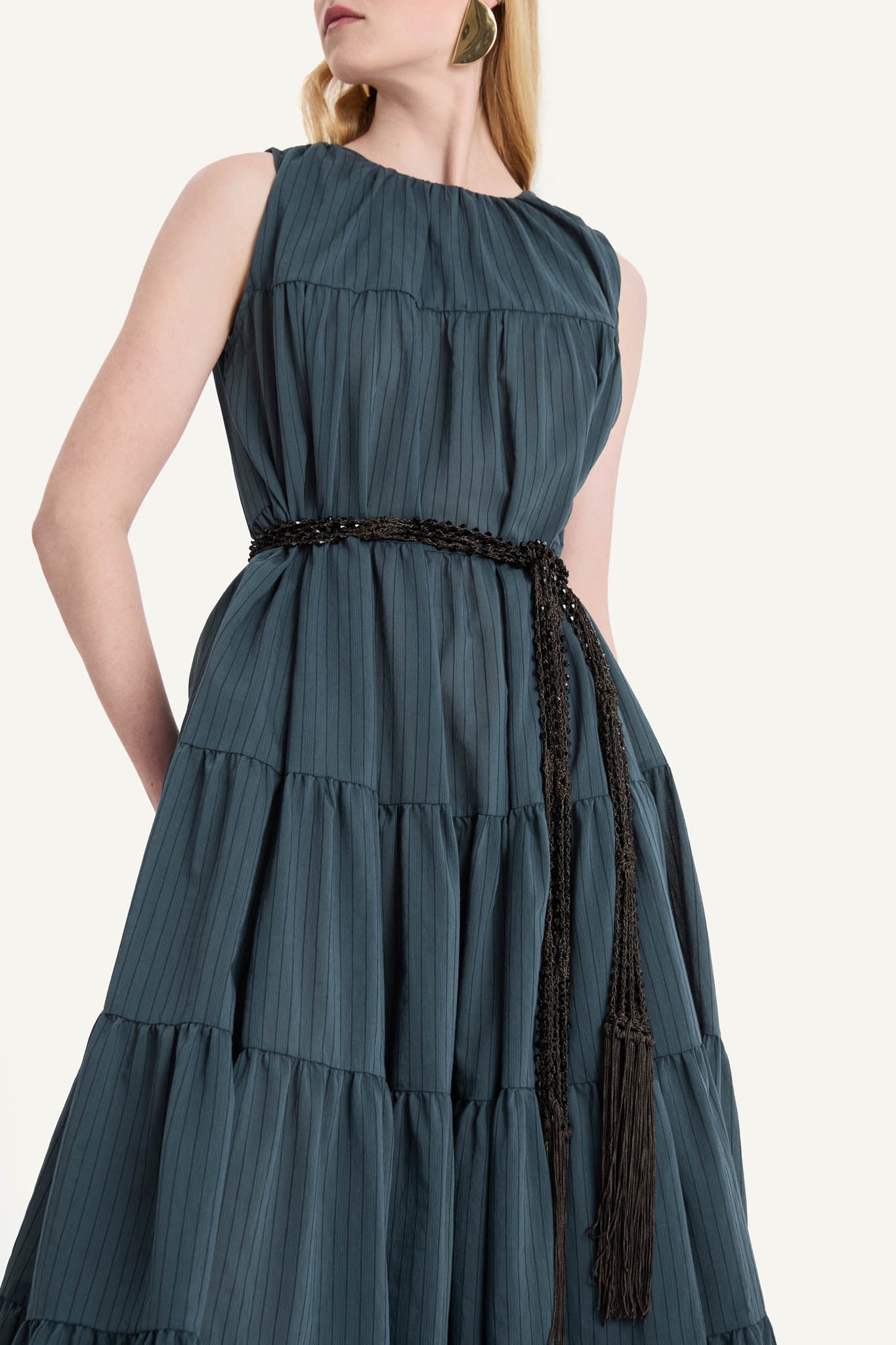 Caron Dress in Deep Slate