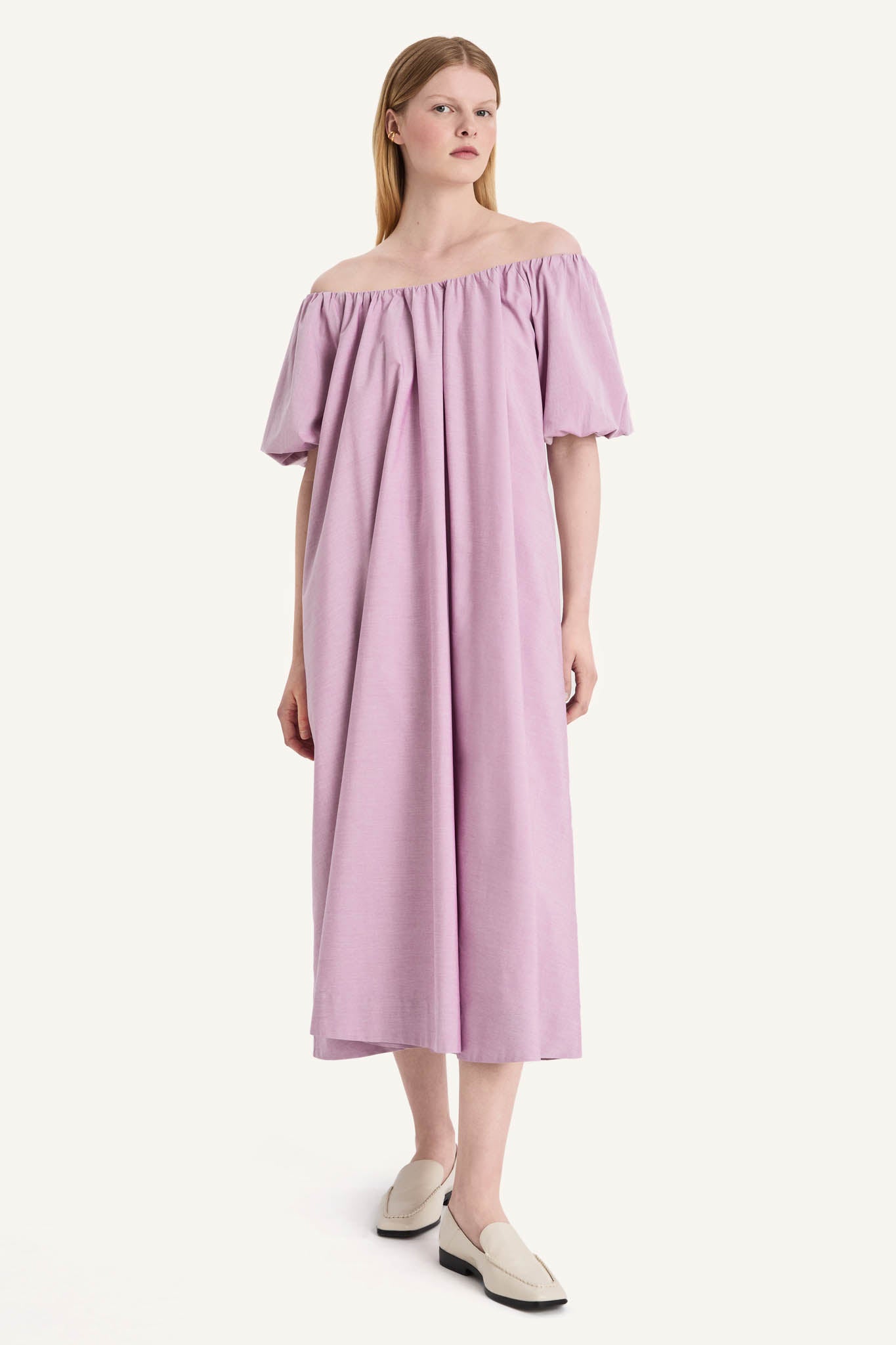 Bastion Dress in Rose Chambray