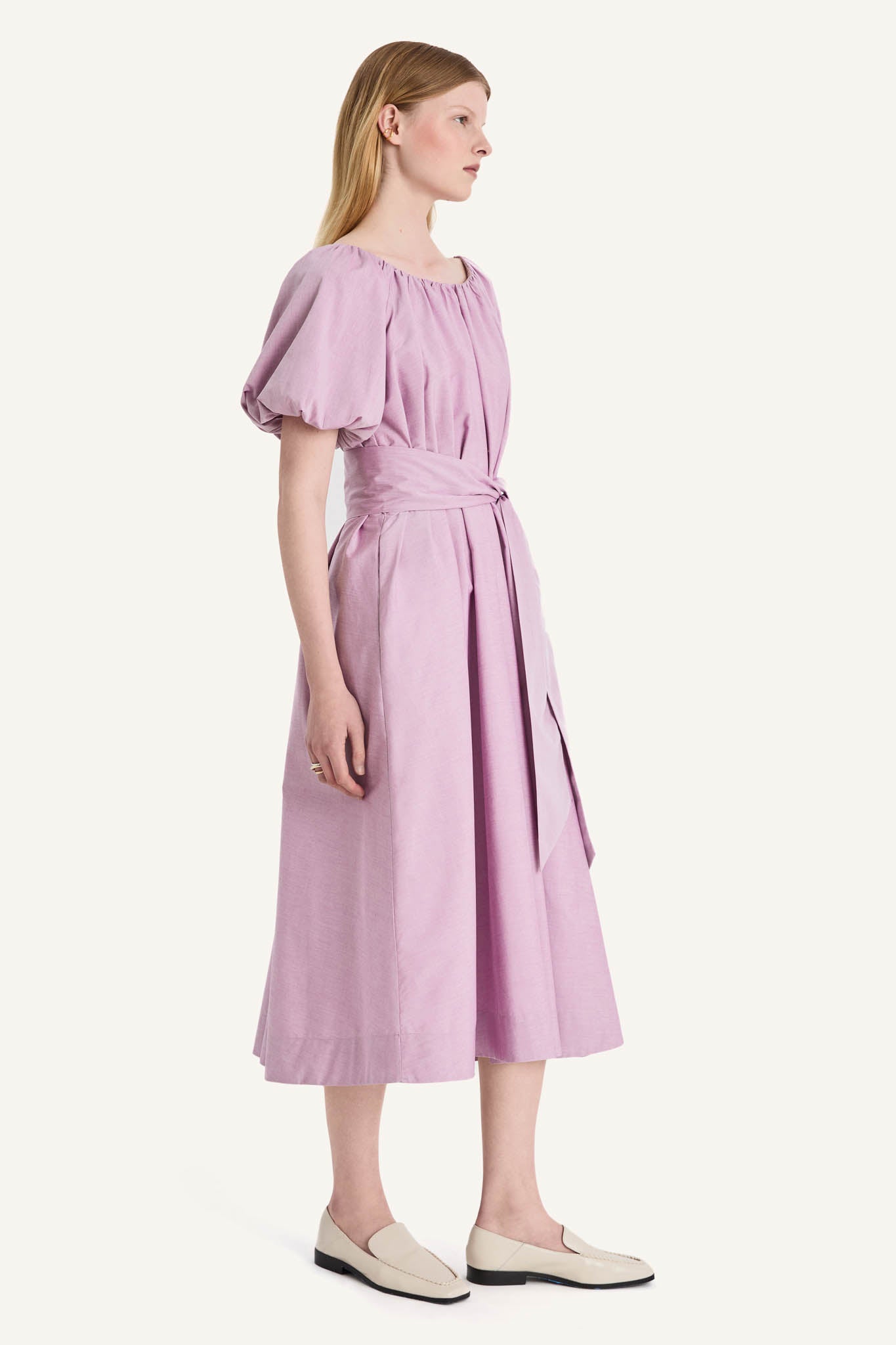 Bastion Dress in Rose Chambray