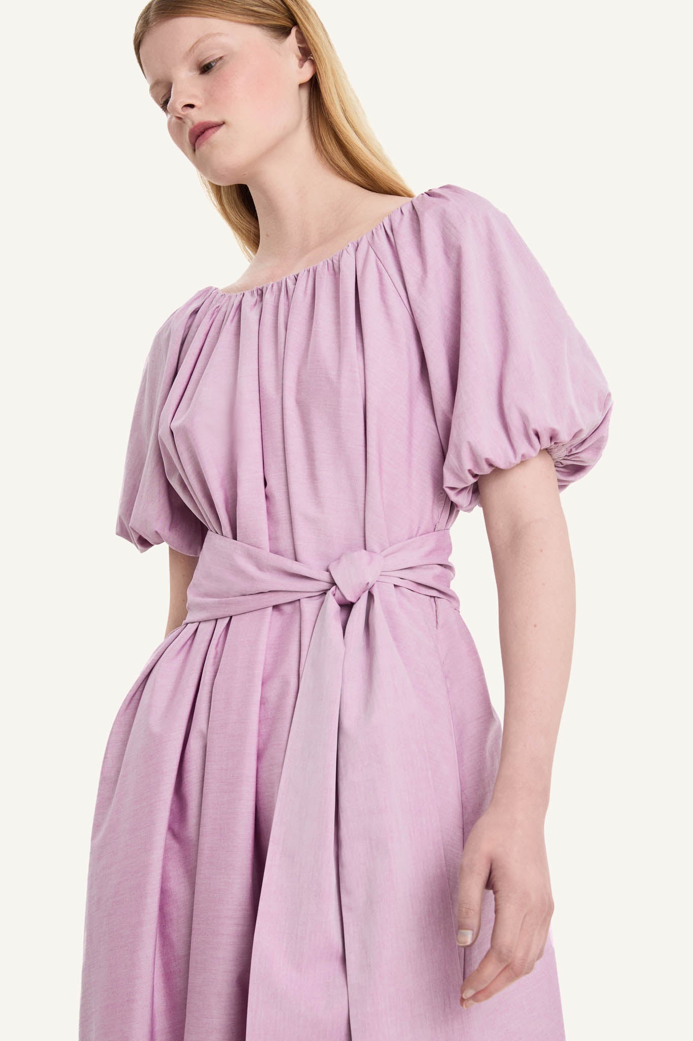 Bastion Dress in Rose Chambray