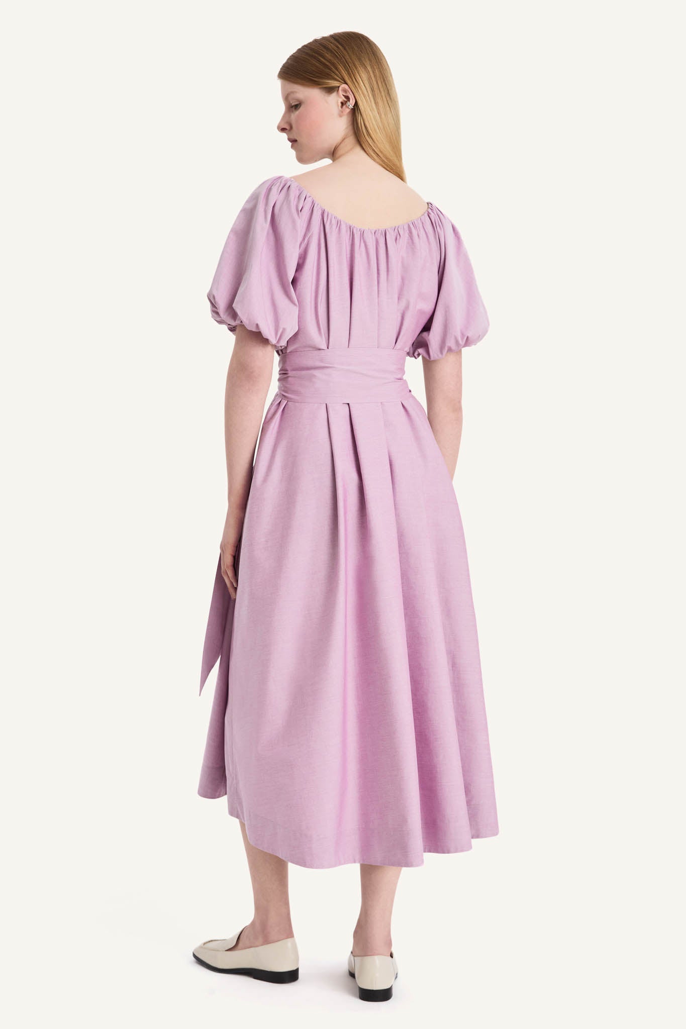 Bastion Dress in Rose Chambray