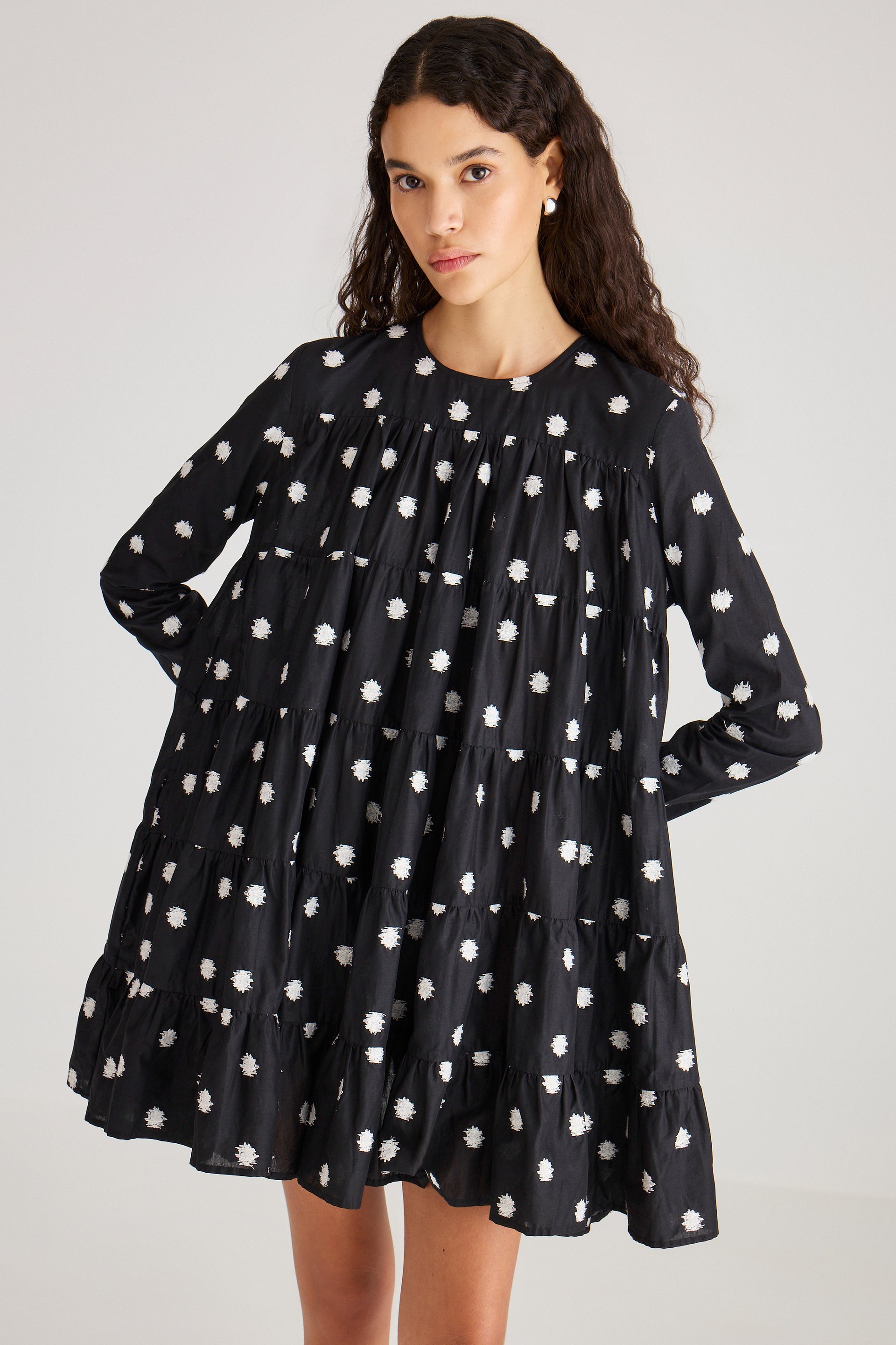 Soliman Dress Ikat Emb Dot
